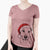 Santa Padre the Pitbull Mix - Women's Perfect V-neck Shirt