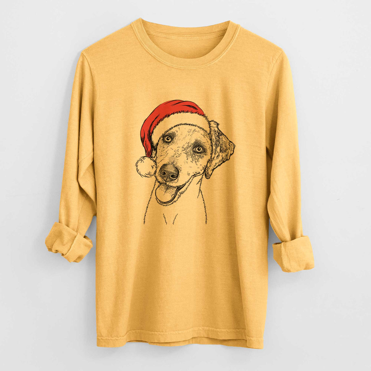 Santa Palm Palm the Aussiedoodle - Heavyweight 100% Cotton Long Sleeve