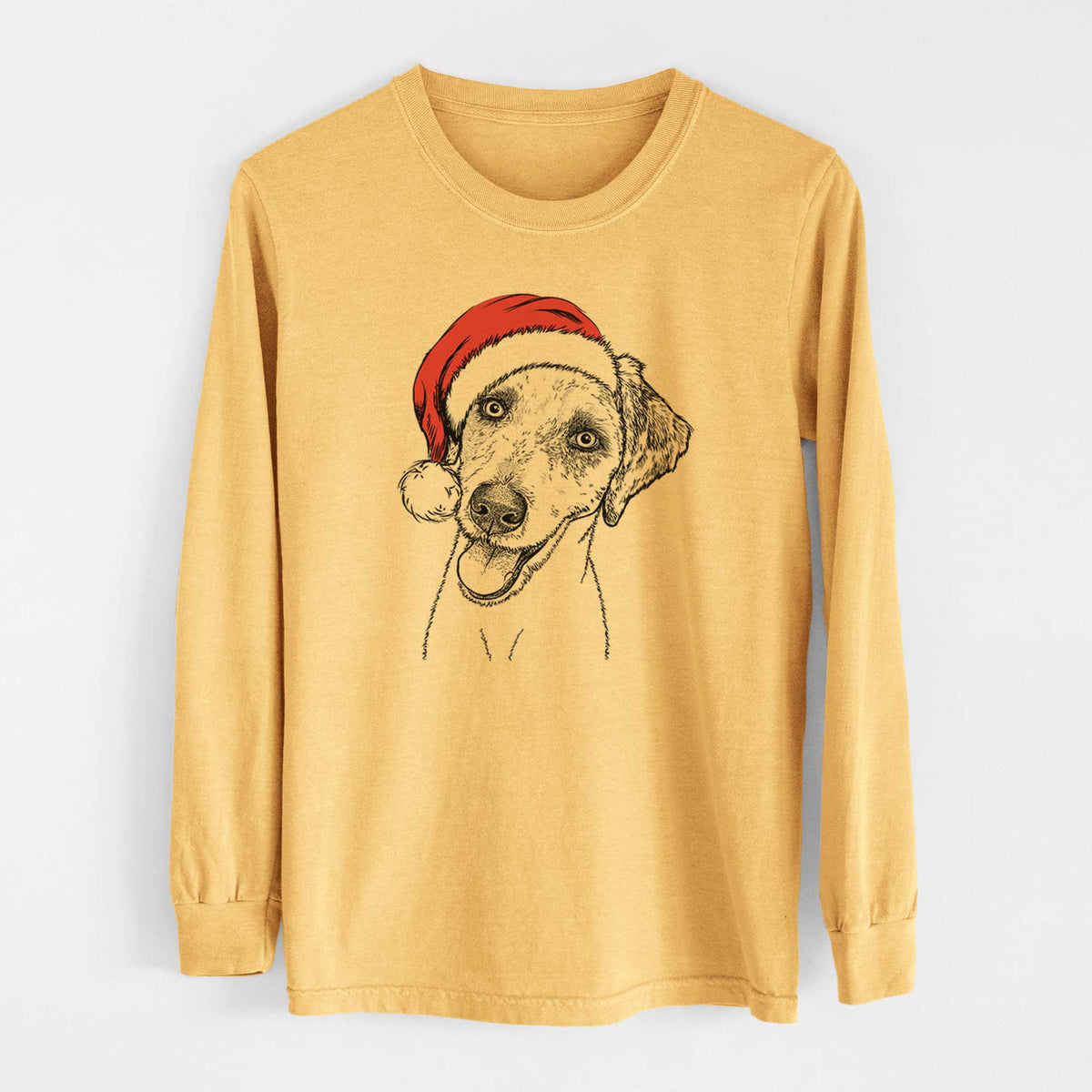 Santa Palm Palm the Aussiedoodle - Heavyweight 100% Cotton Long Sleeve