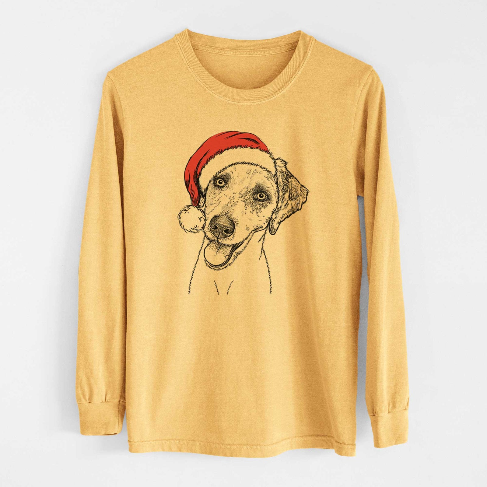 Santa Palm Palm the Aussiedoodle - Heavyweight 100% Cotton Long Sleeve