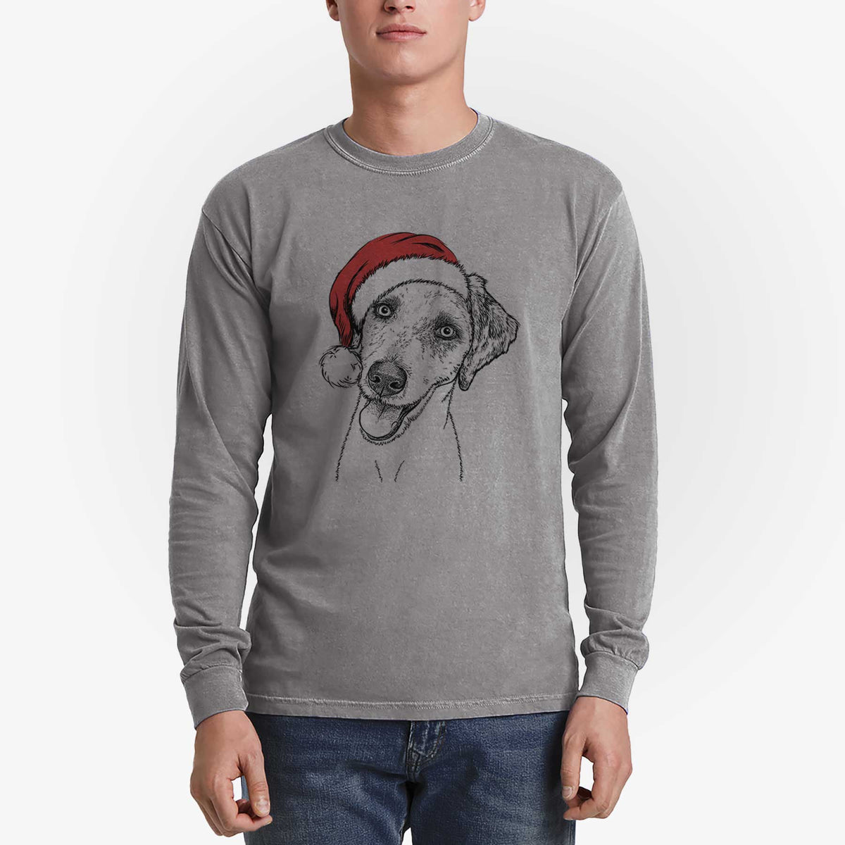 Santa Palm Palm the Aussiedoodle - Heavyweight 100% Cotton Long Sleeve