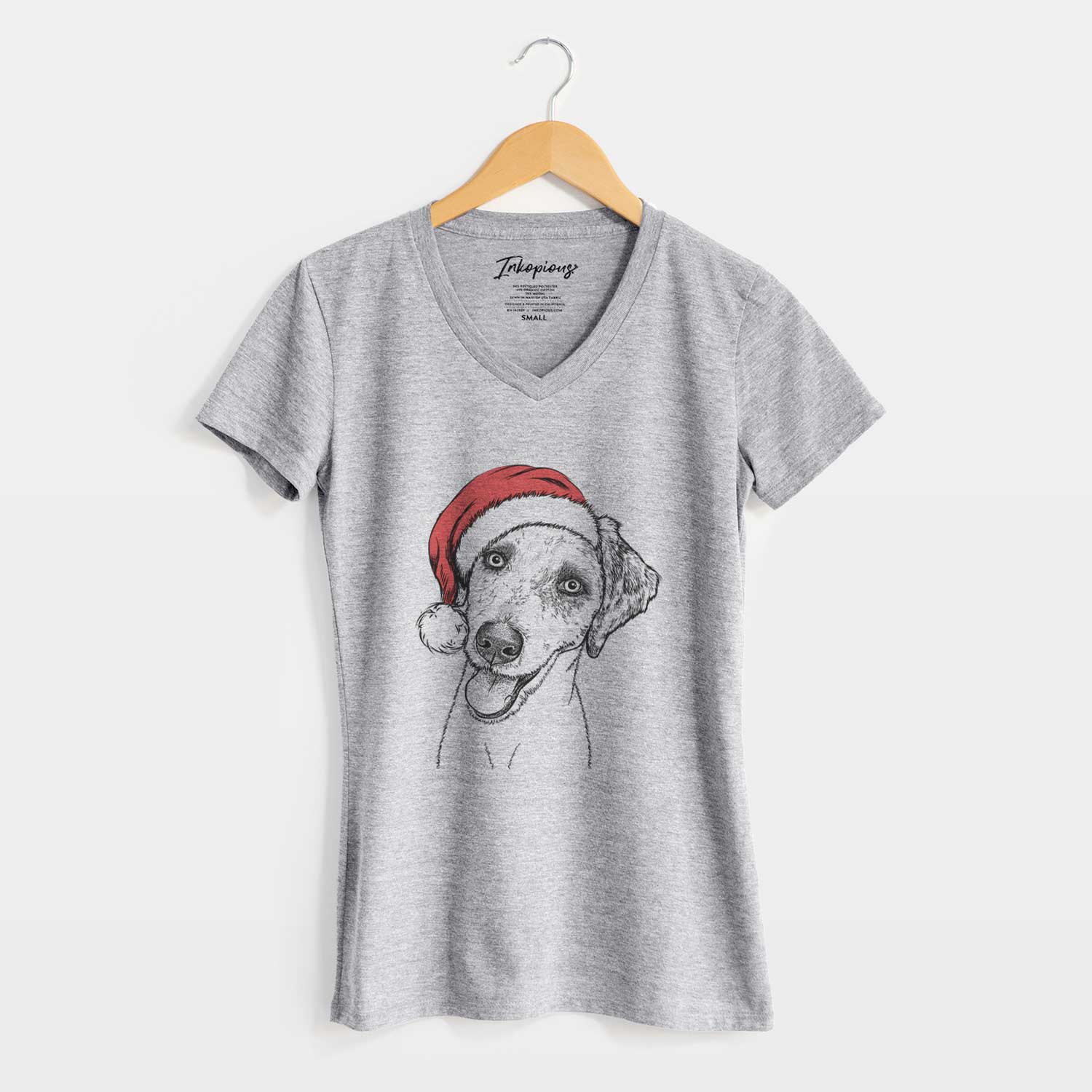 Santa Palm Palm the Aussiedoodle - Women's V-neck Shirt