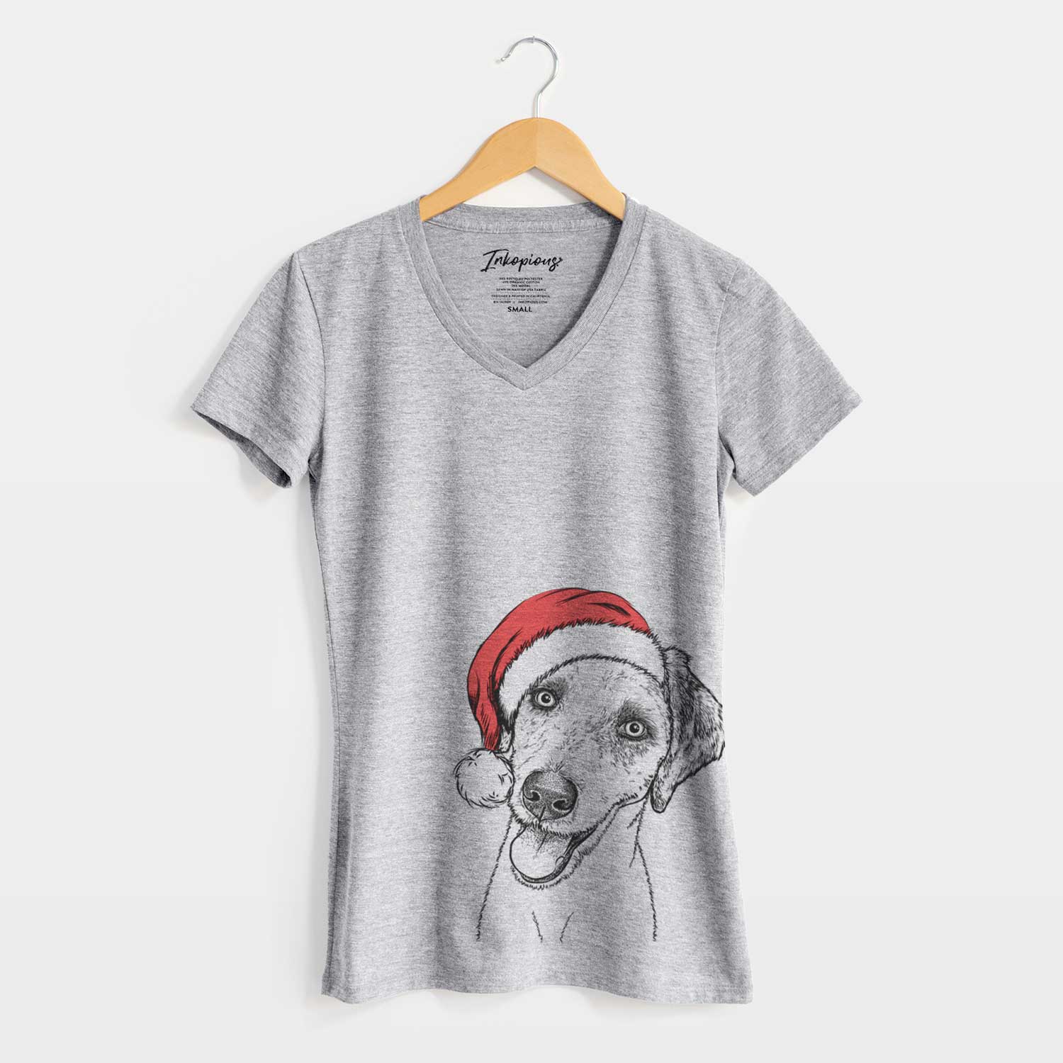 Santa Palm Palm the Aussiedoodle - Women's V-neck Shirt