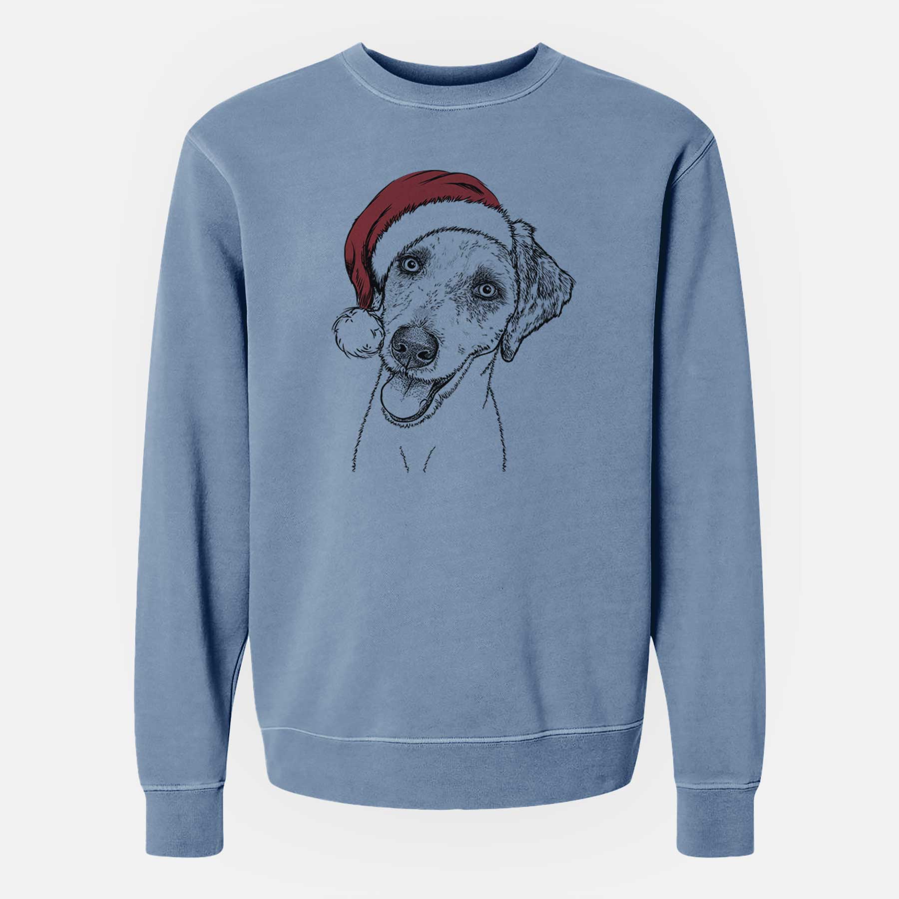 Santa Palm Palm the Aussiedoodle - Unisex Pigment Dyed Crew Sweatshirt