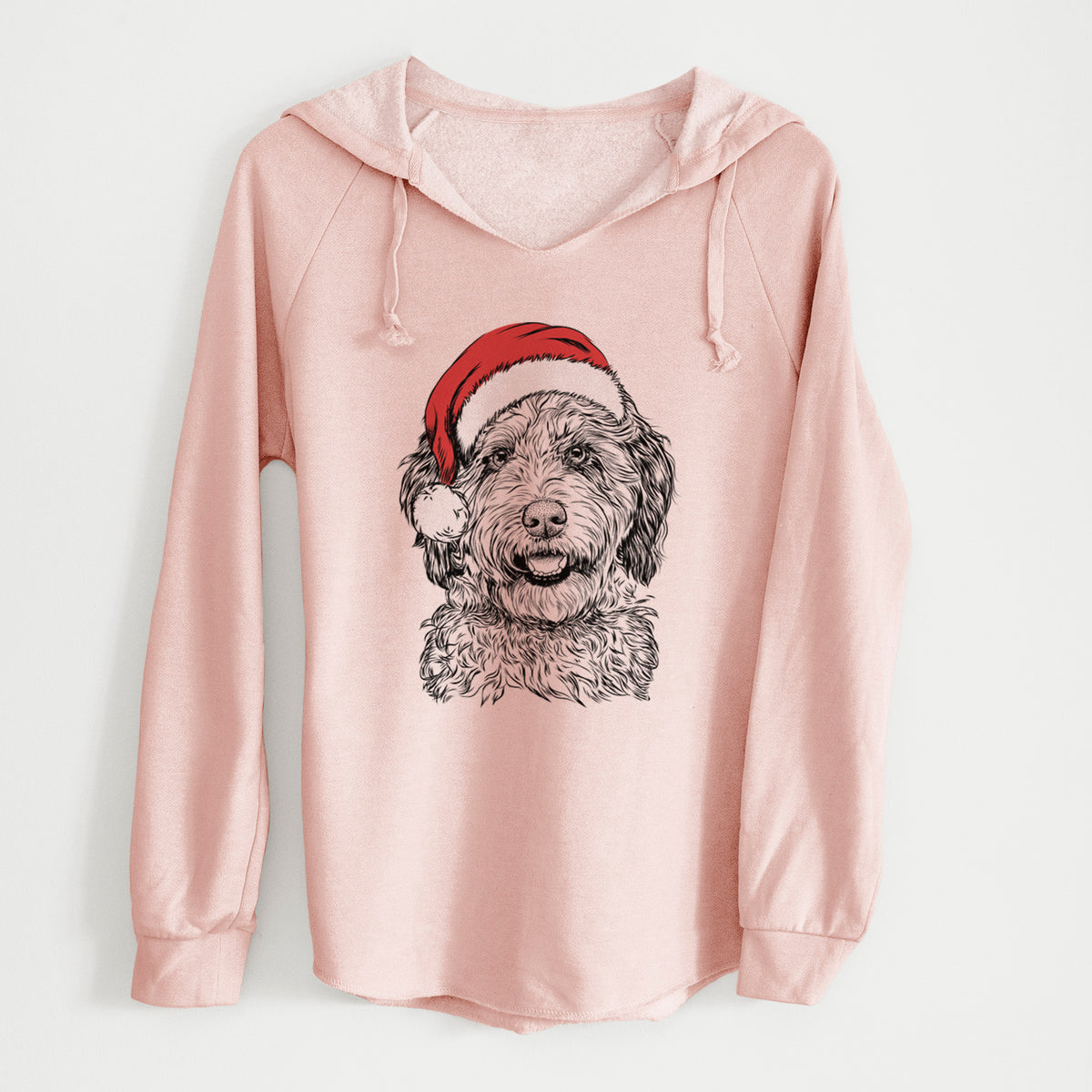 Santa Palmer the Aussiedoodle - Cali Wave Hooded Sweatshirt