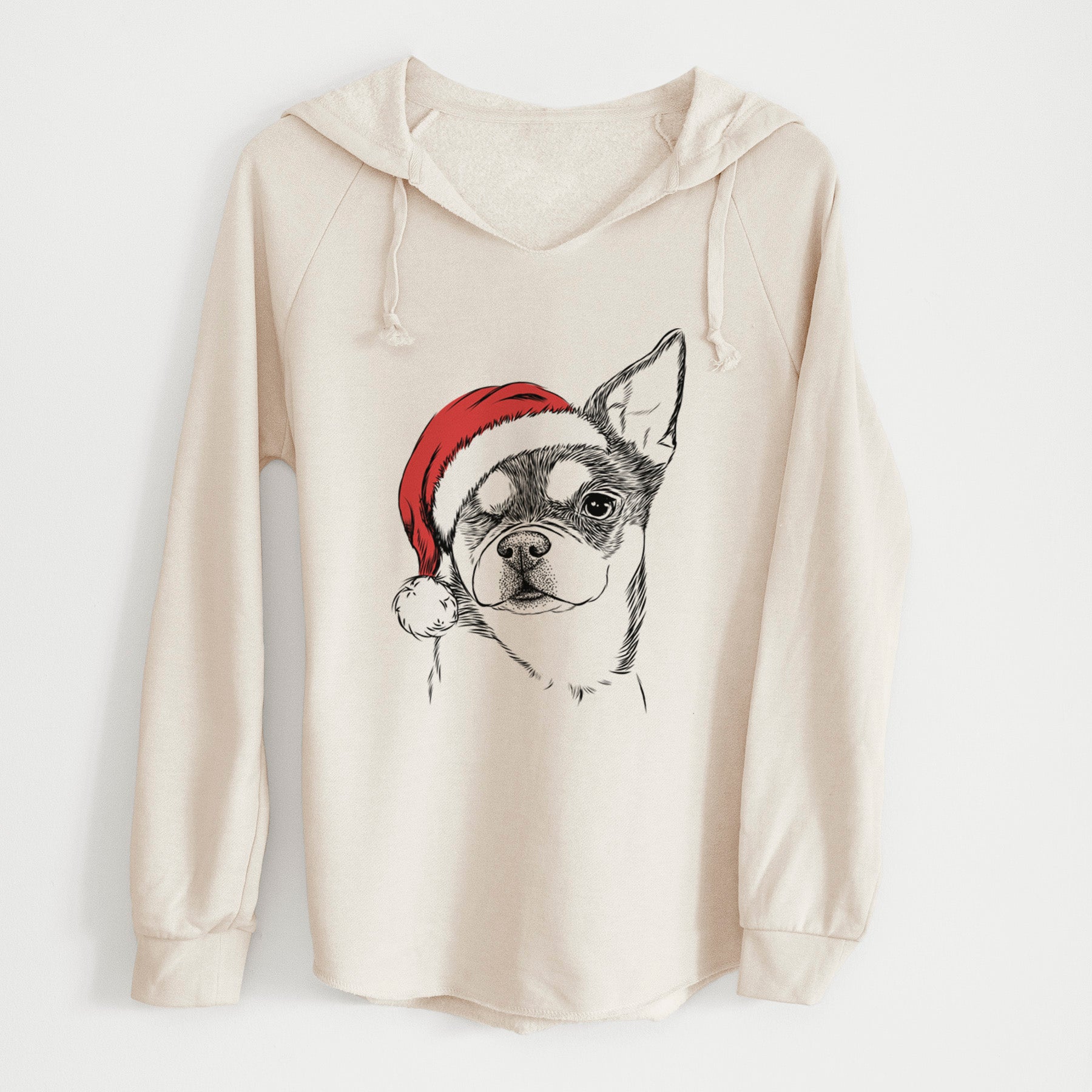 Santa Paris the Chihuahua - Cali Wave Hooded Sweatshirt