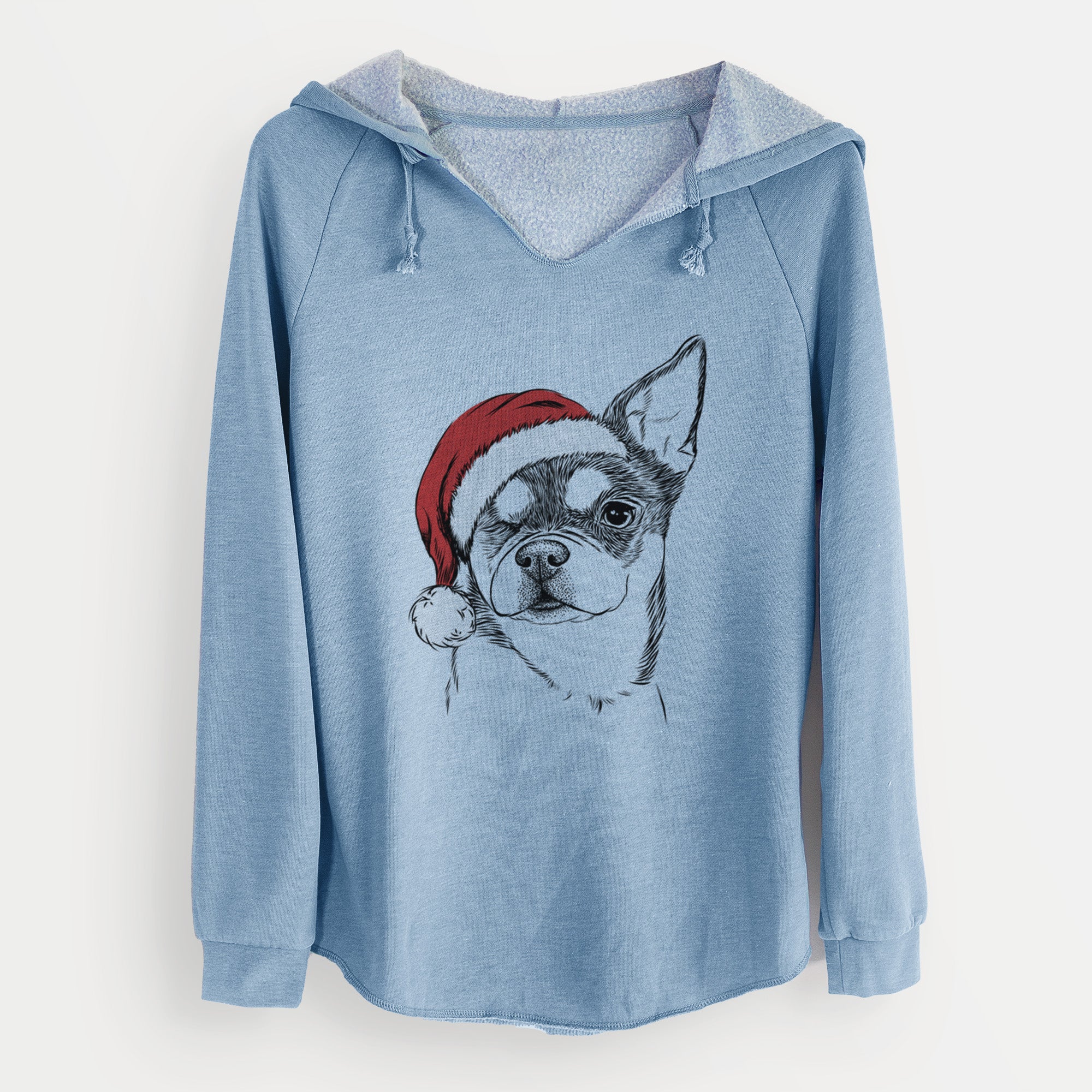 Santa Paris the Chihuahua - Cali Wave Hooded Sweatshirt