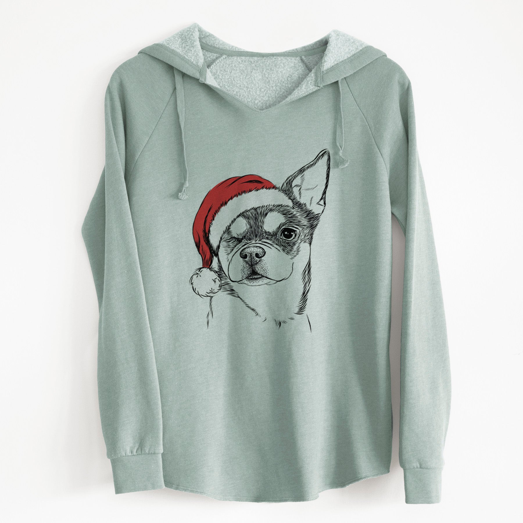 Santa Paris the Chihuahua - Cali Wave Hooded Sweatshirt