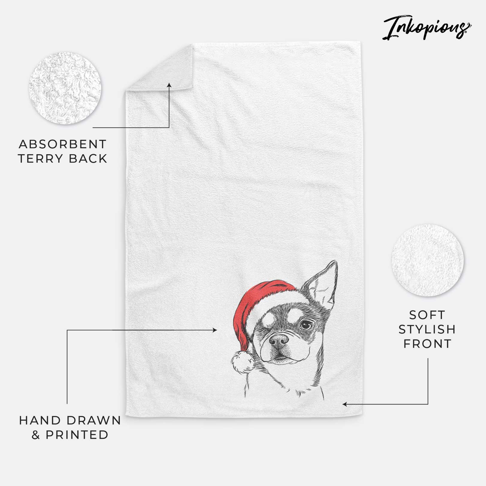 Paris the Chihuahua Decorative Hand Towel