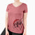 Santa Paris the Chihuahua - Women's V-neck Shirt