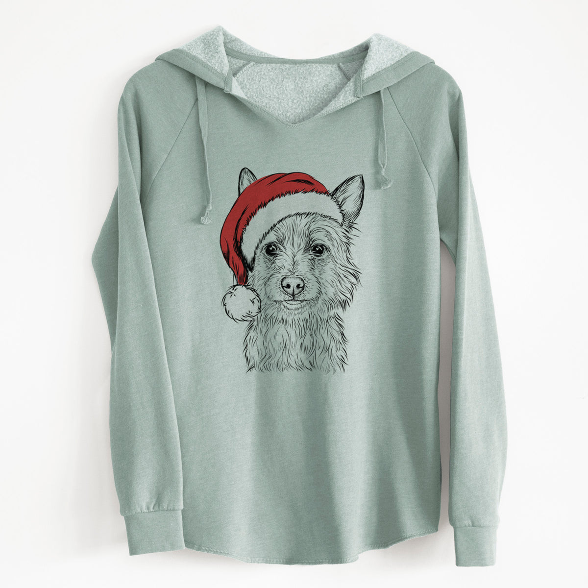 Santa Paulo the Portuguese Podengo - Cali Wave Hooded Sweatshirt