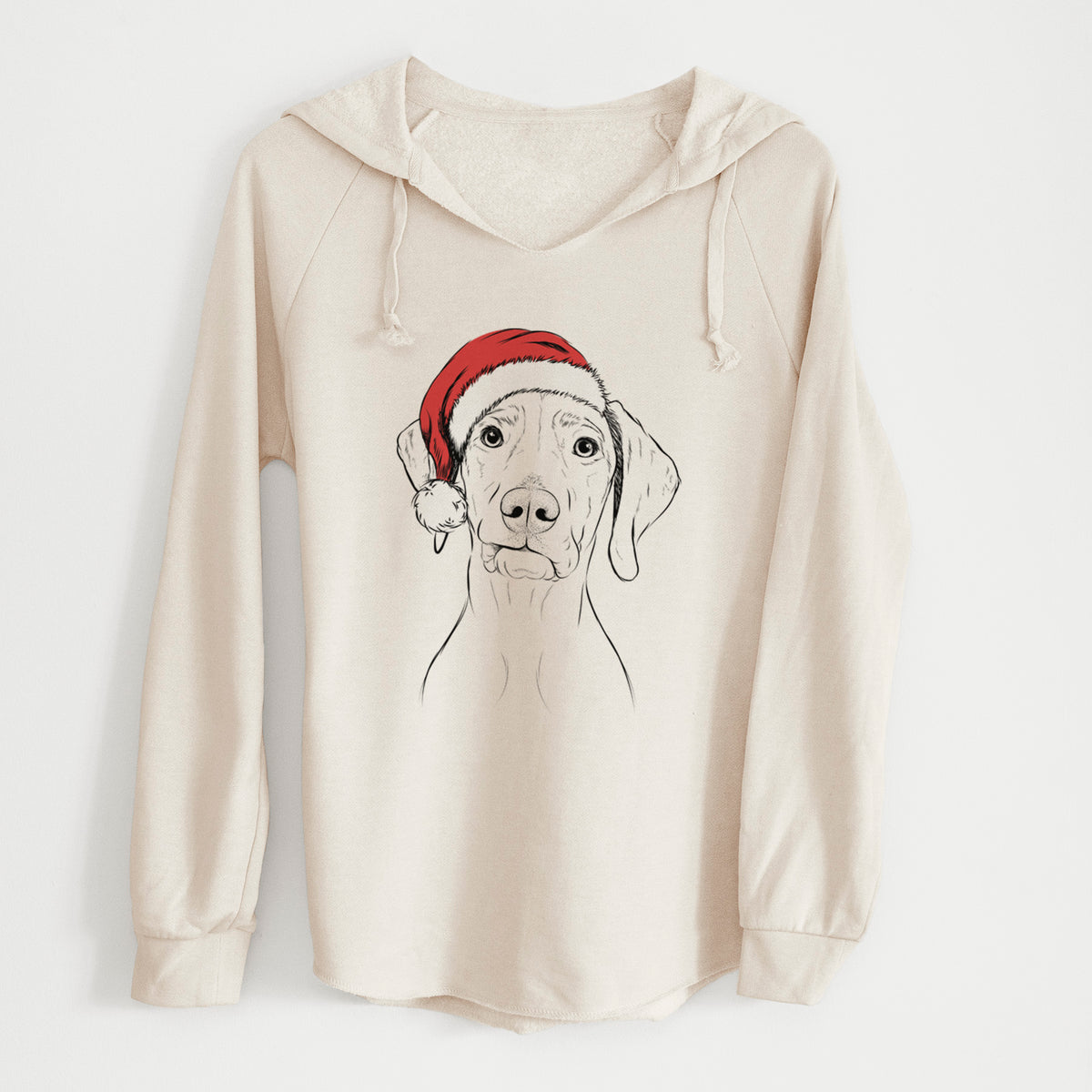 Santa Pawley the Vizsla - Cali Wave Hooded Sweatshirt
