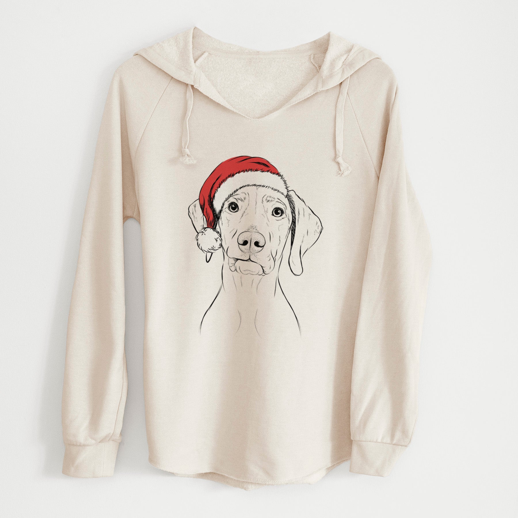 Santa Pawley the Vizsla - Cali Wave Hooded Sweatshirt