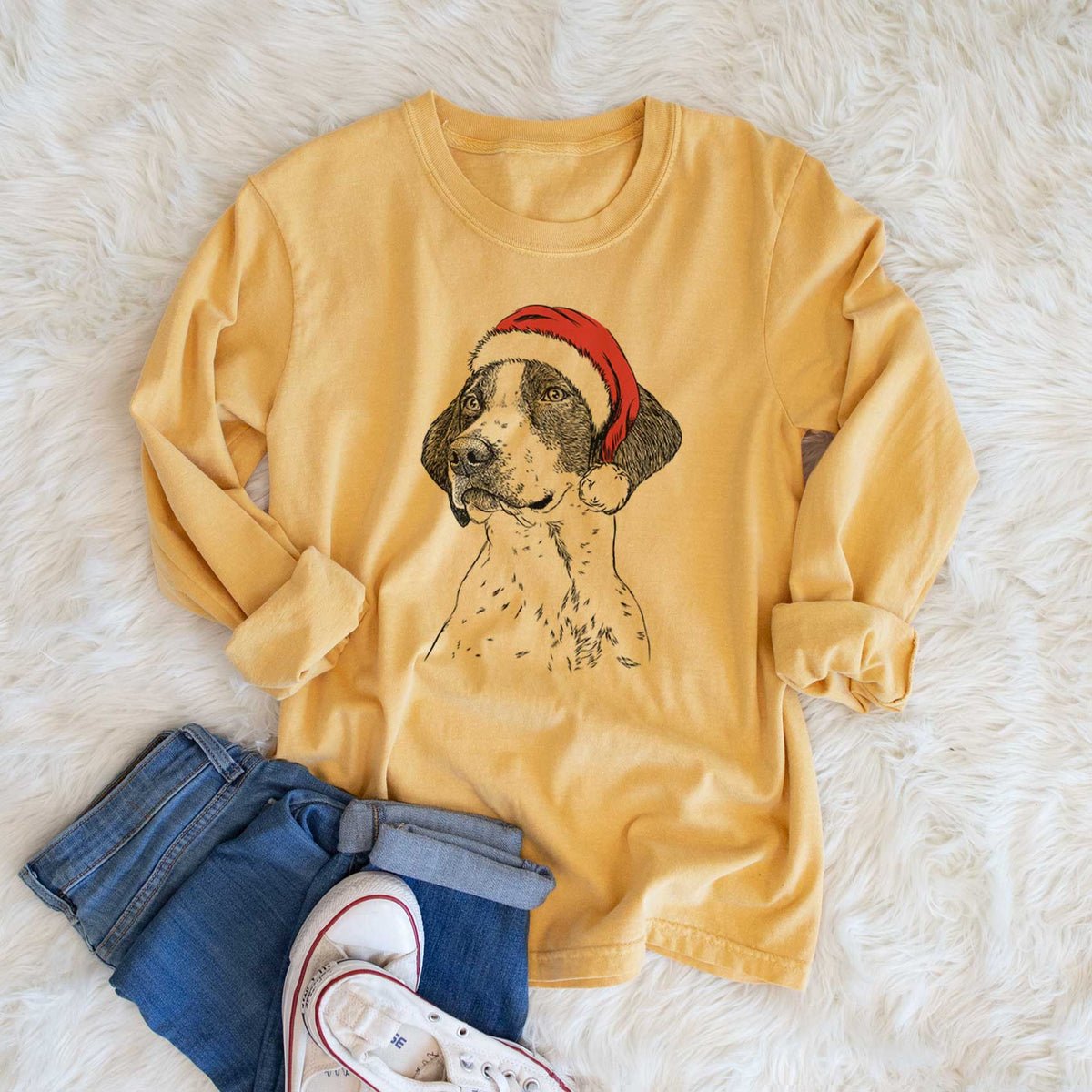 Santa Payton the Mixed Breed - Heavyweight 100% Cotton Long Sleeve