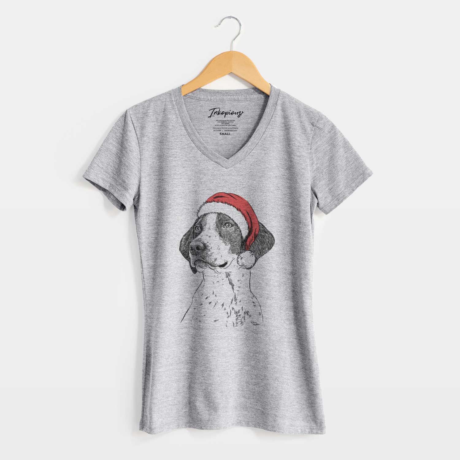 Santa Payton the Mixed Breed - Women's V-neck Shirt