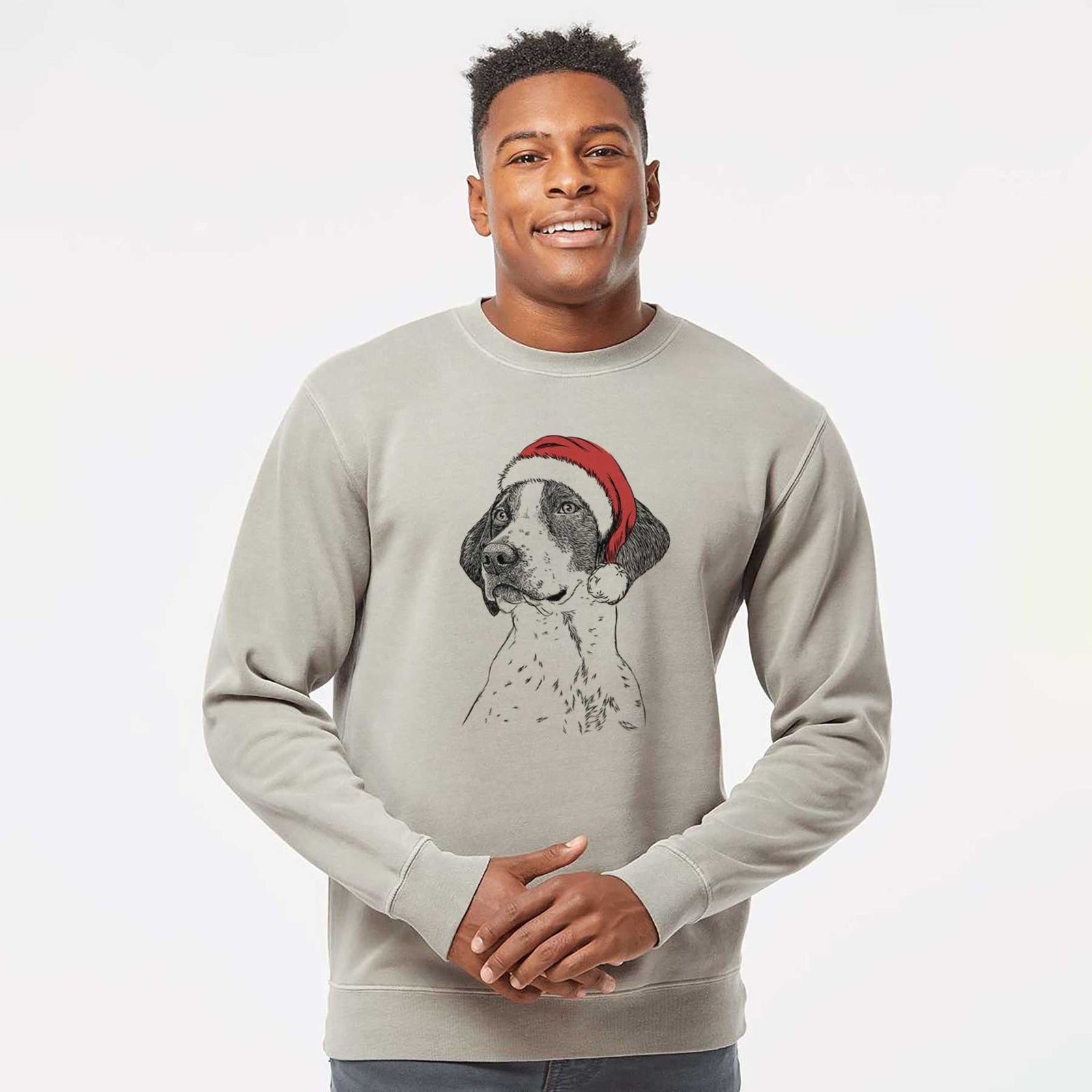 Santa Payton the Mixed Breed - Unisex Pigment Dyed Crew Sweatshirt