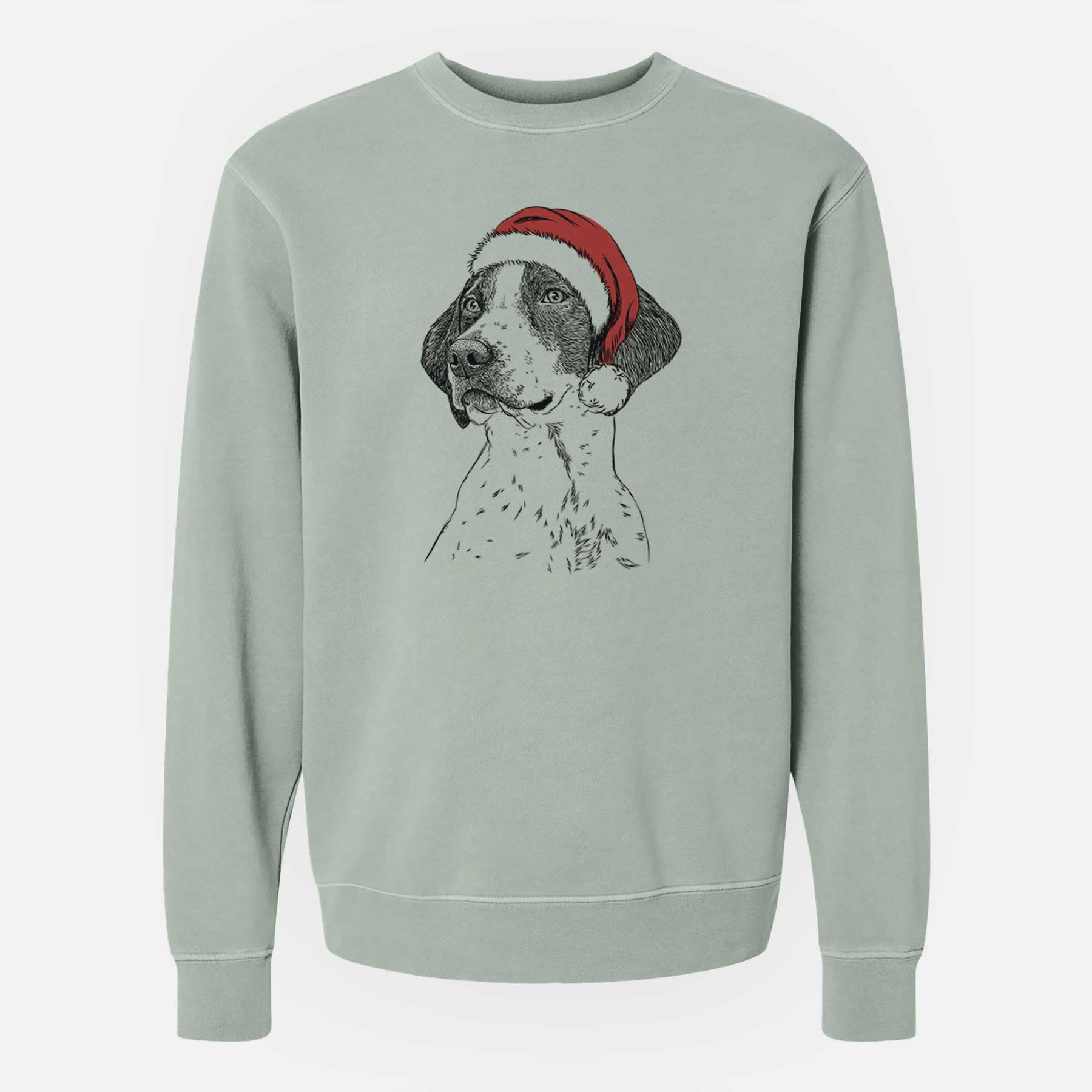 Santa Payton the Mixed Breed - Unisex Pigment Dyed Crew Sweatshirt