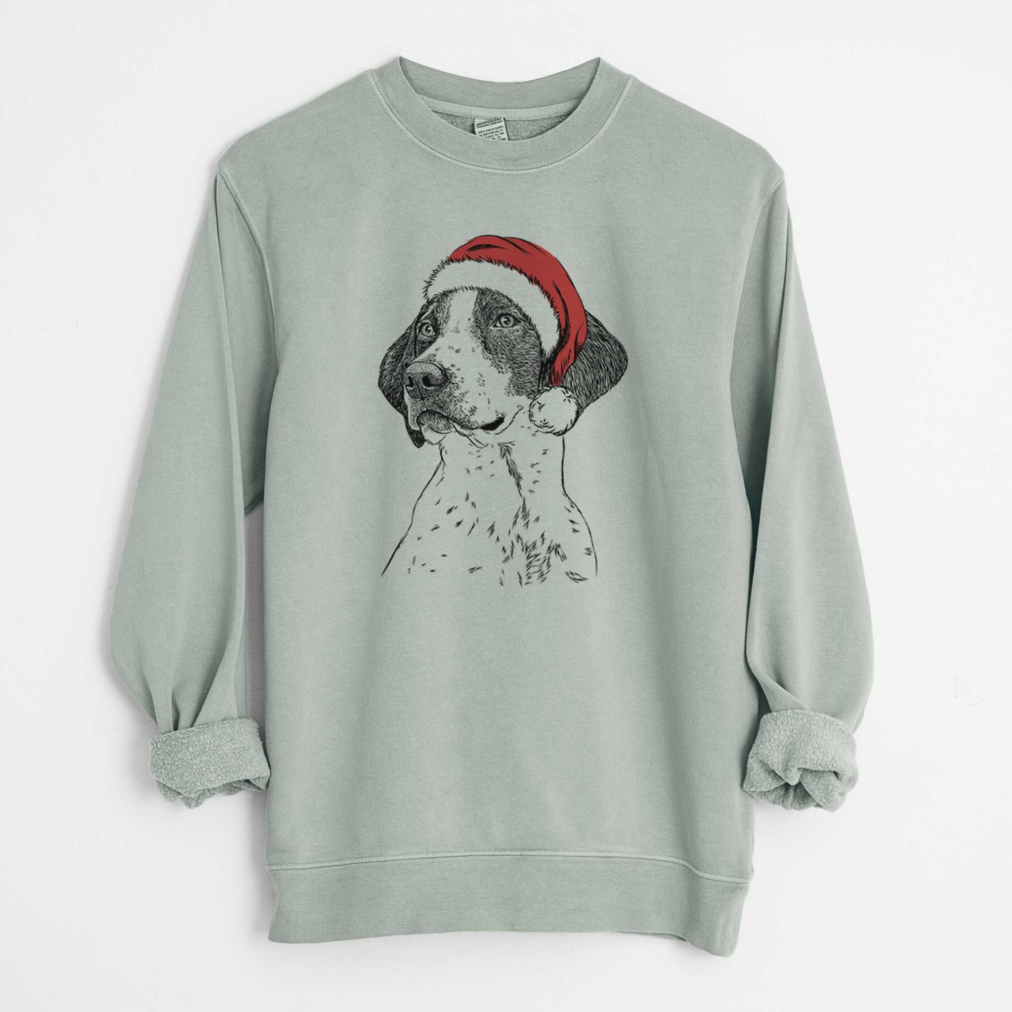 Santa Payton the Mixed Breed - Unisex Pigment Dyed Crew Sweatshirt
