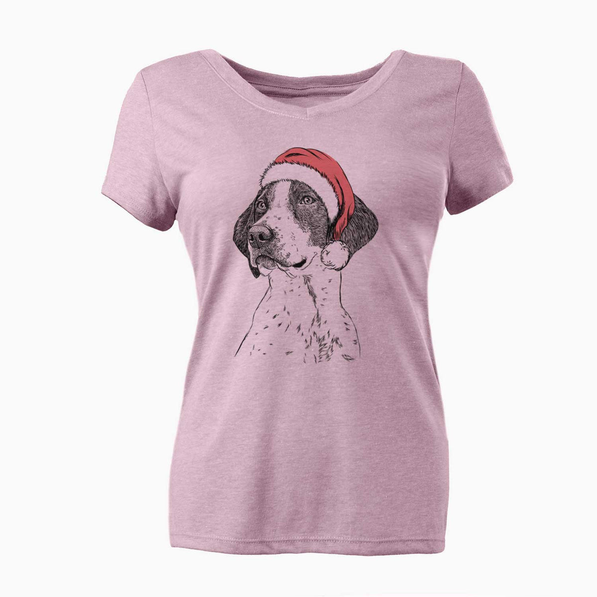 Santa Payton the Mixed Breed - Women's V-neck Shirt