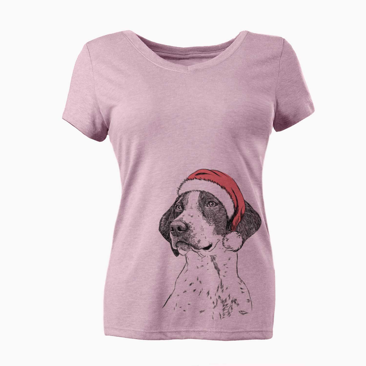 Santa Payton the Mixed Breed - Women's V-neck Shirt