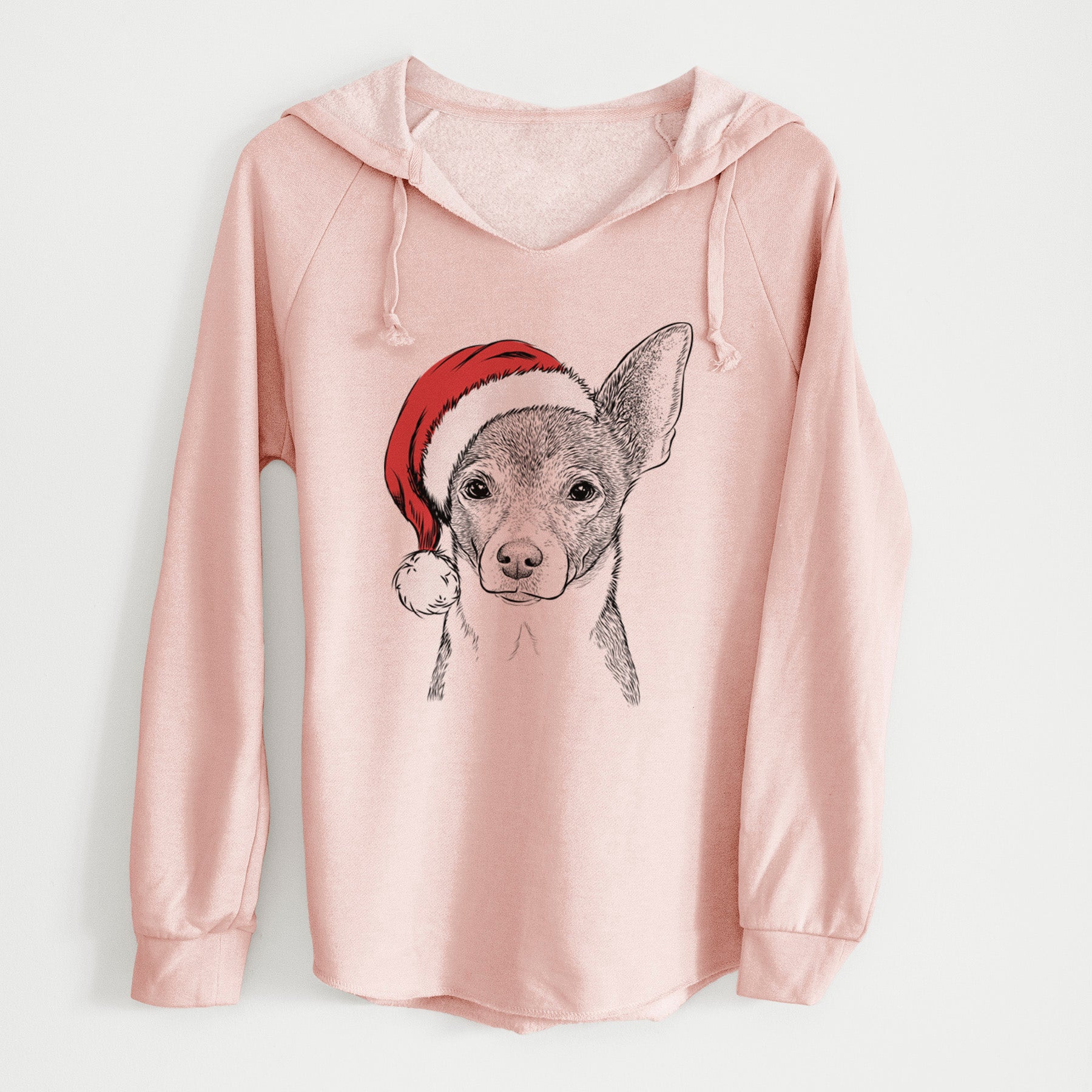 Santa Peanut the Chihuahua - Cali Wave Hooded Sweatshirt