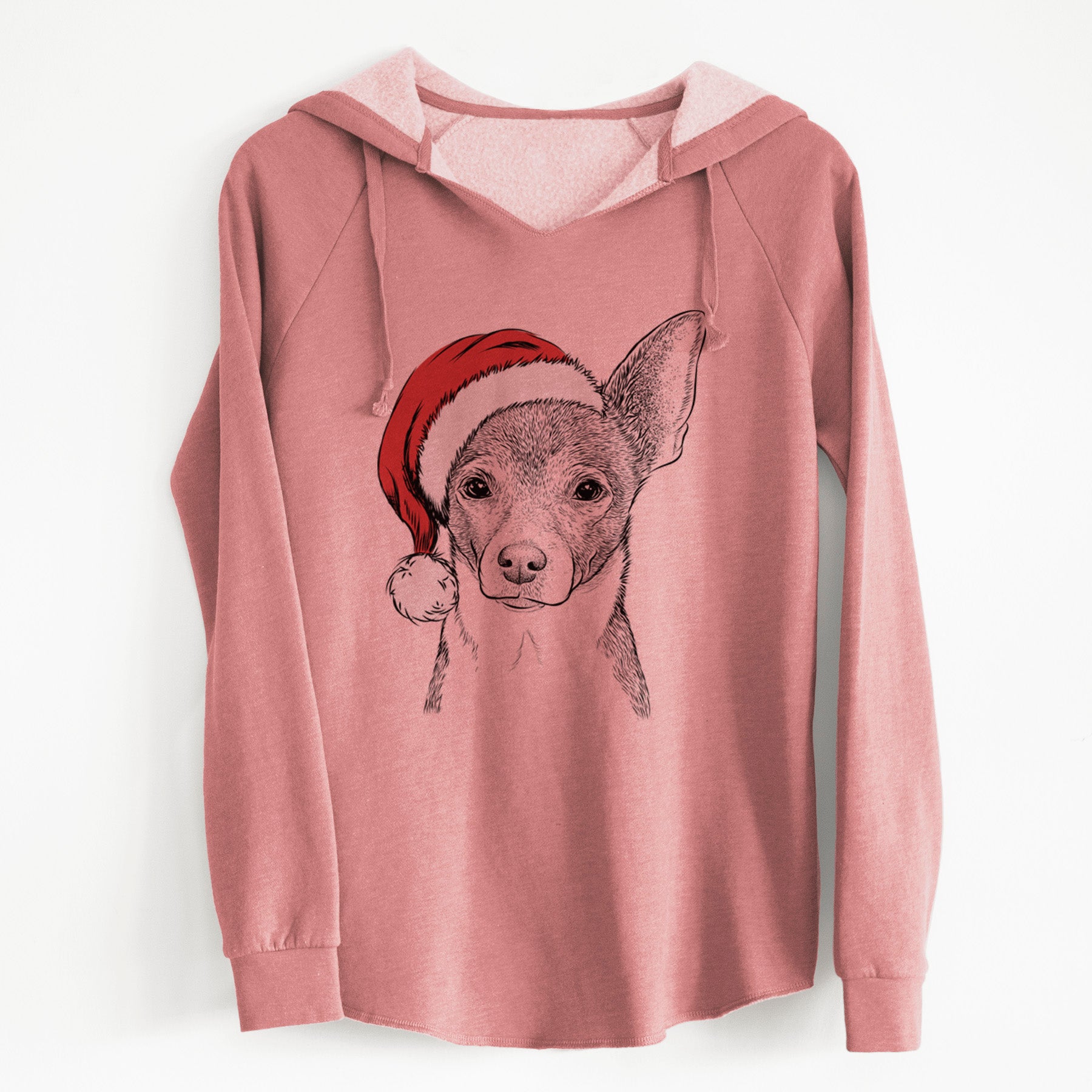 Santa Peanut the Chihuahua - Cali Wave Hooded Sweatshirt