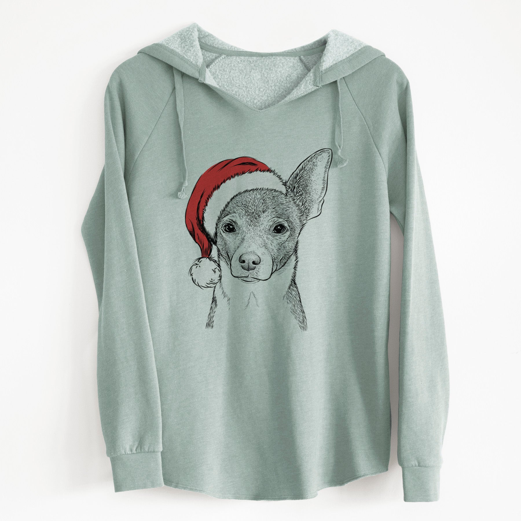 Santa Peanut the Chihuahua - Cali Wave Hooded Sweatshirt