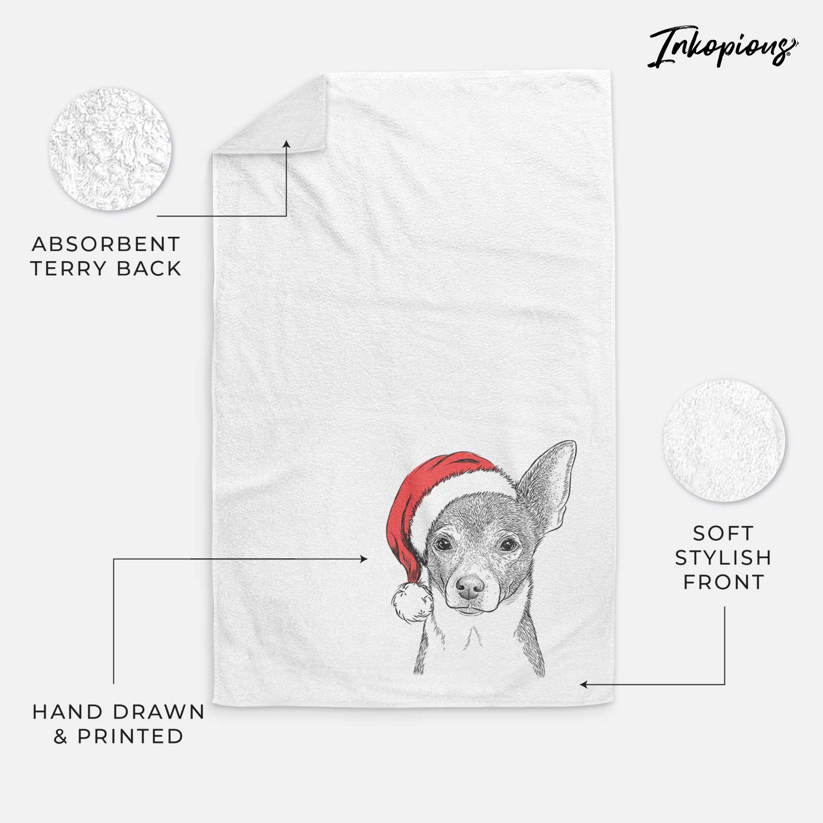 Peanut the Chihuahua Decorative Hand Towel