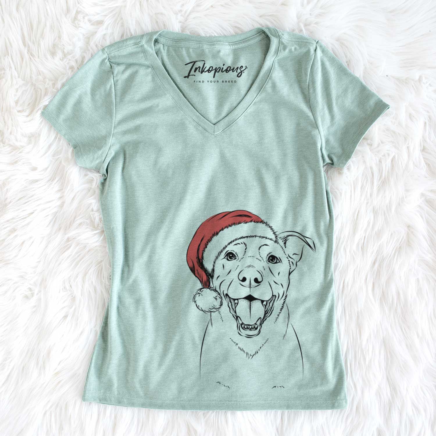 Santa Pele the Lab Mix - Women's V-neck Shirt