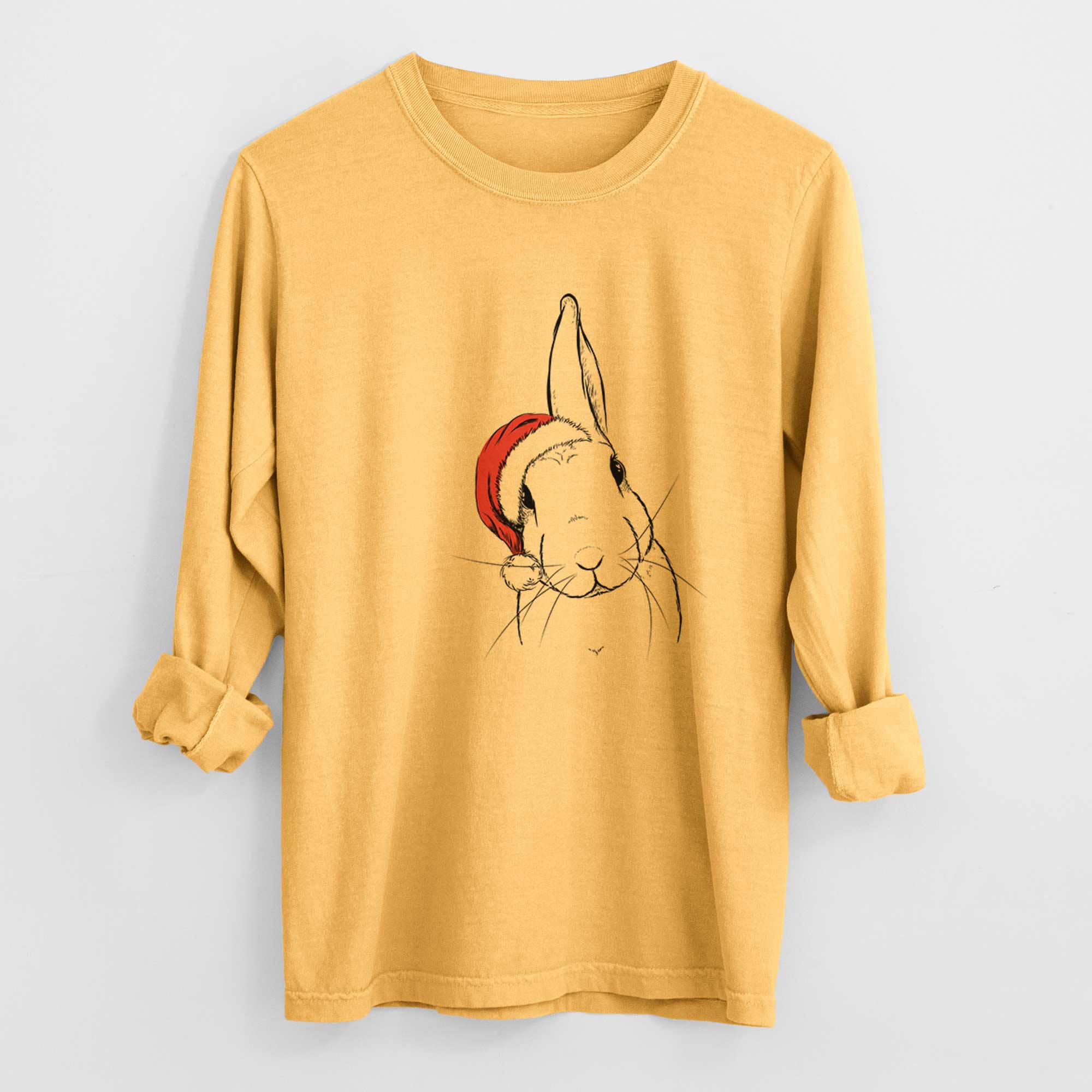 Santa Penny the Belgian Hare - Heavyweight 100% Cotton Long Sleeve
