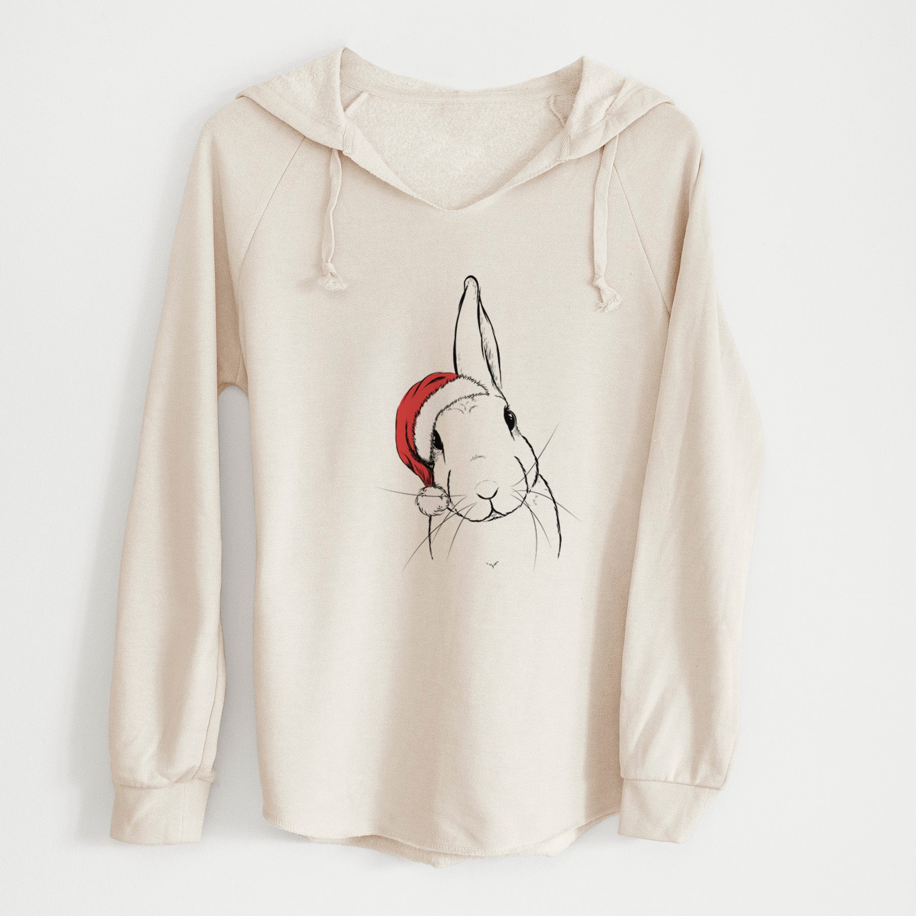 Santa Penny the Belgian Hare - Cali Wave Hooded Sweatshirt