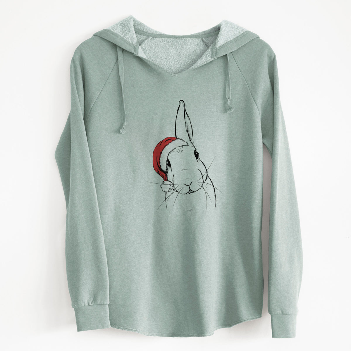 Santa Penny the Belgian Hare - Cali Wave Hooded Sweatshirt