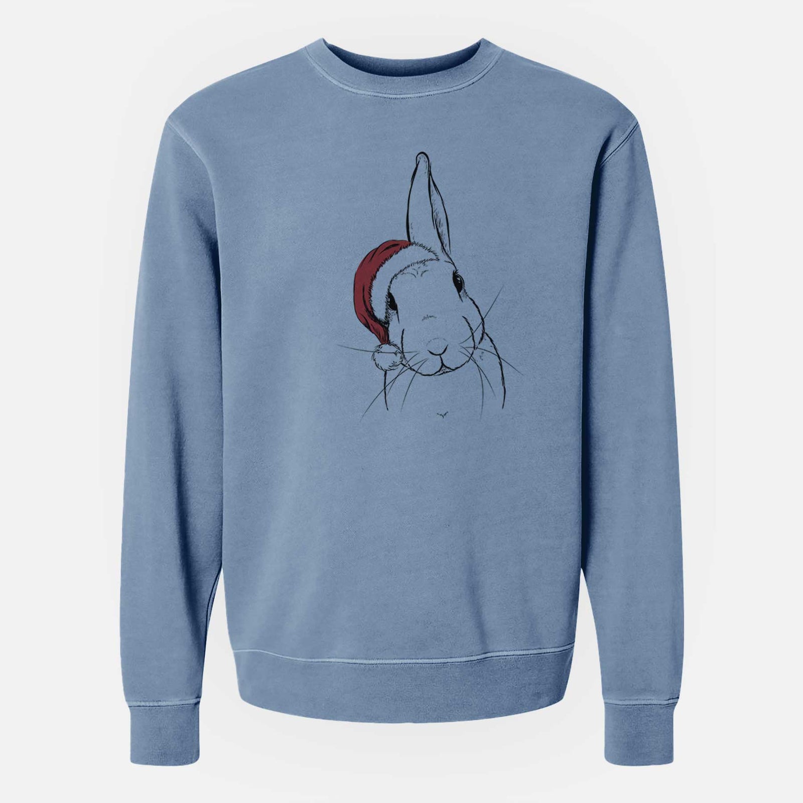 Santa Penny the Belgian Hare - Unisex Pigment Dyed Crew Sweatshirt