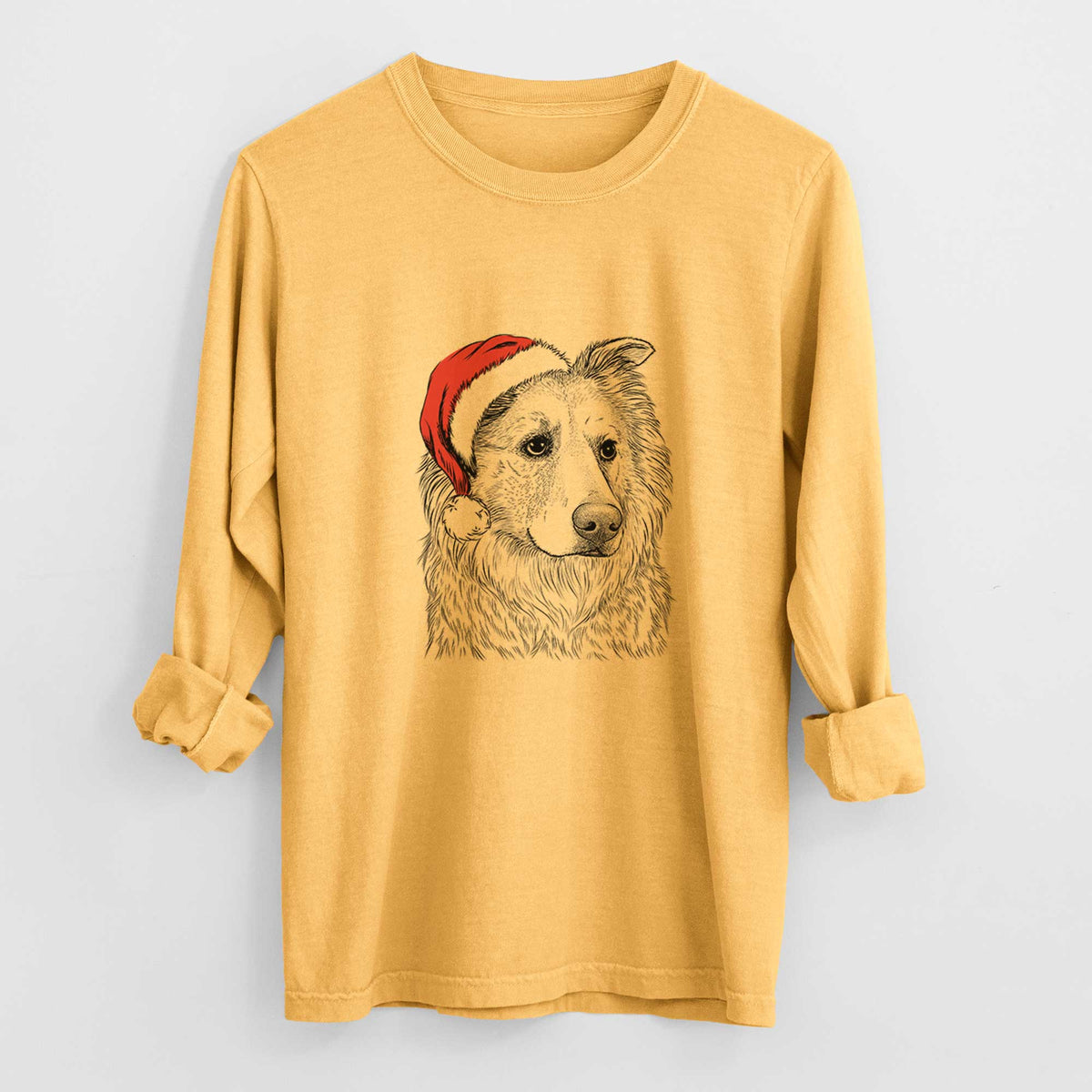 Santa Penny the Chow Mix - Heavyweight 100% Cotton Long Sleeve