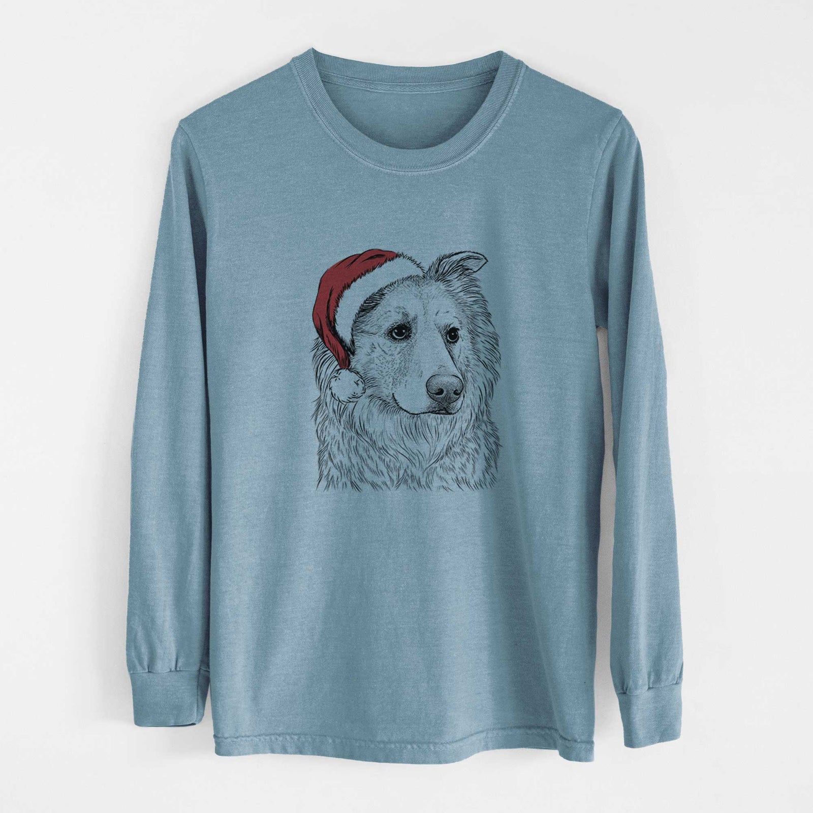 Santa Penny the Chow Mix - Heavyweight 100% Cotton Long Sleeve