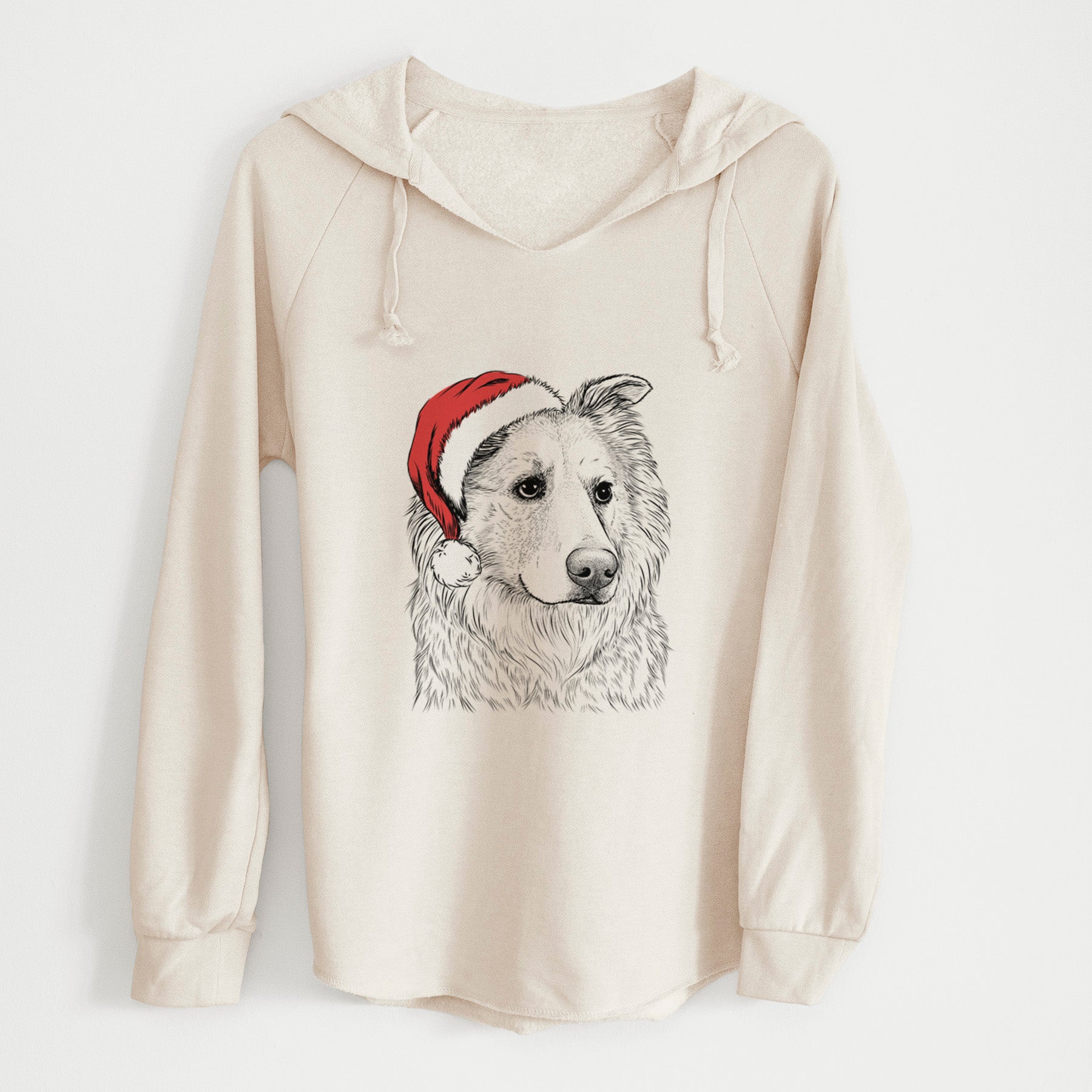 Santa Penny the Chow Mix - Cali Wave Hooded Sweatshirt