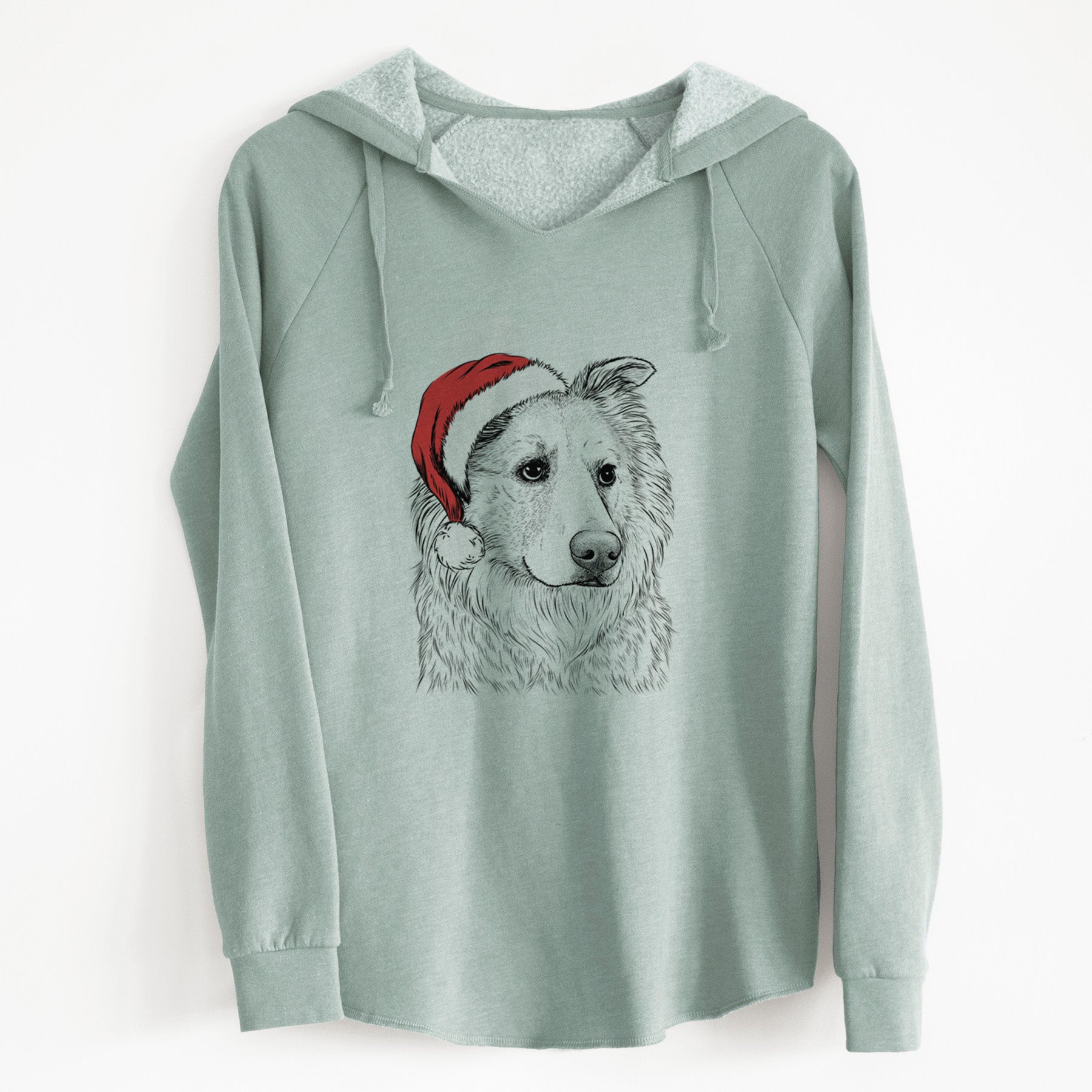 Santa Penny the Chow Mix - Cali Wave Hooded Sweatshirt