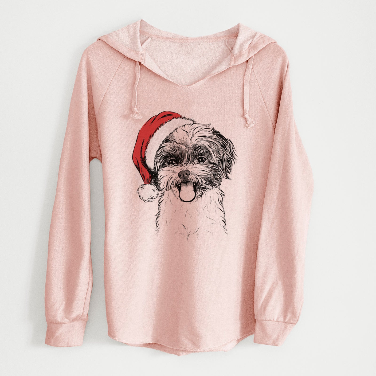 Santa Pepper the Shihpoo - Cali Wave Hooded Sweatshirt