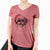 Santa Pepper the Shihpoo - Women's V-neck Shirt