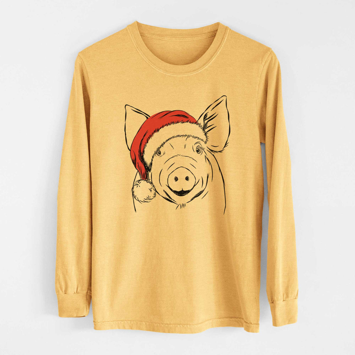 Santa Perry the Pig - Heavyweight 100% Cotton Long Sleeve