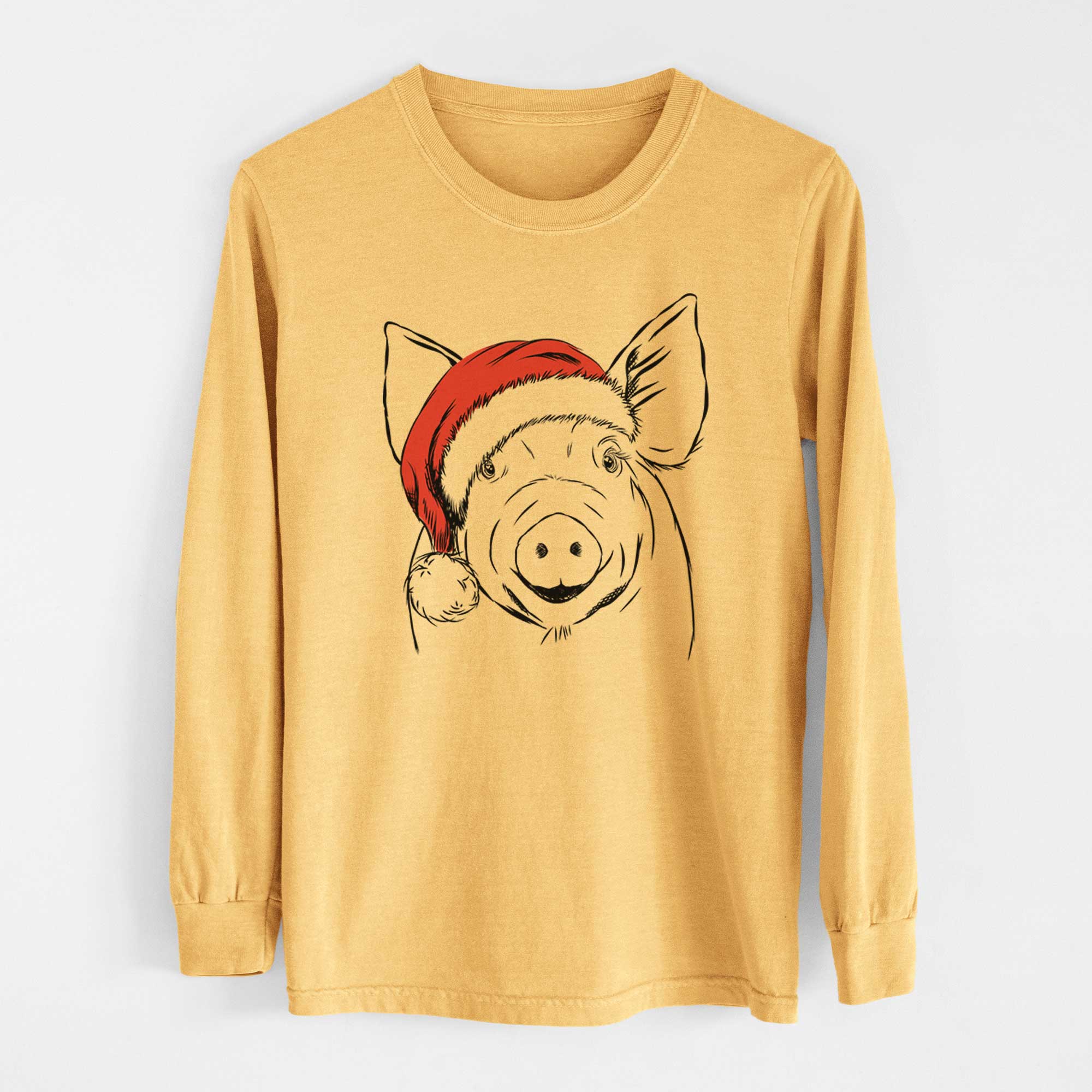 Santa Perry the Pig - Heavyweight 100% Cotton Long Sleeve