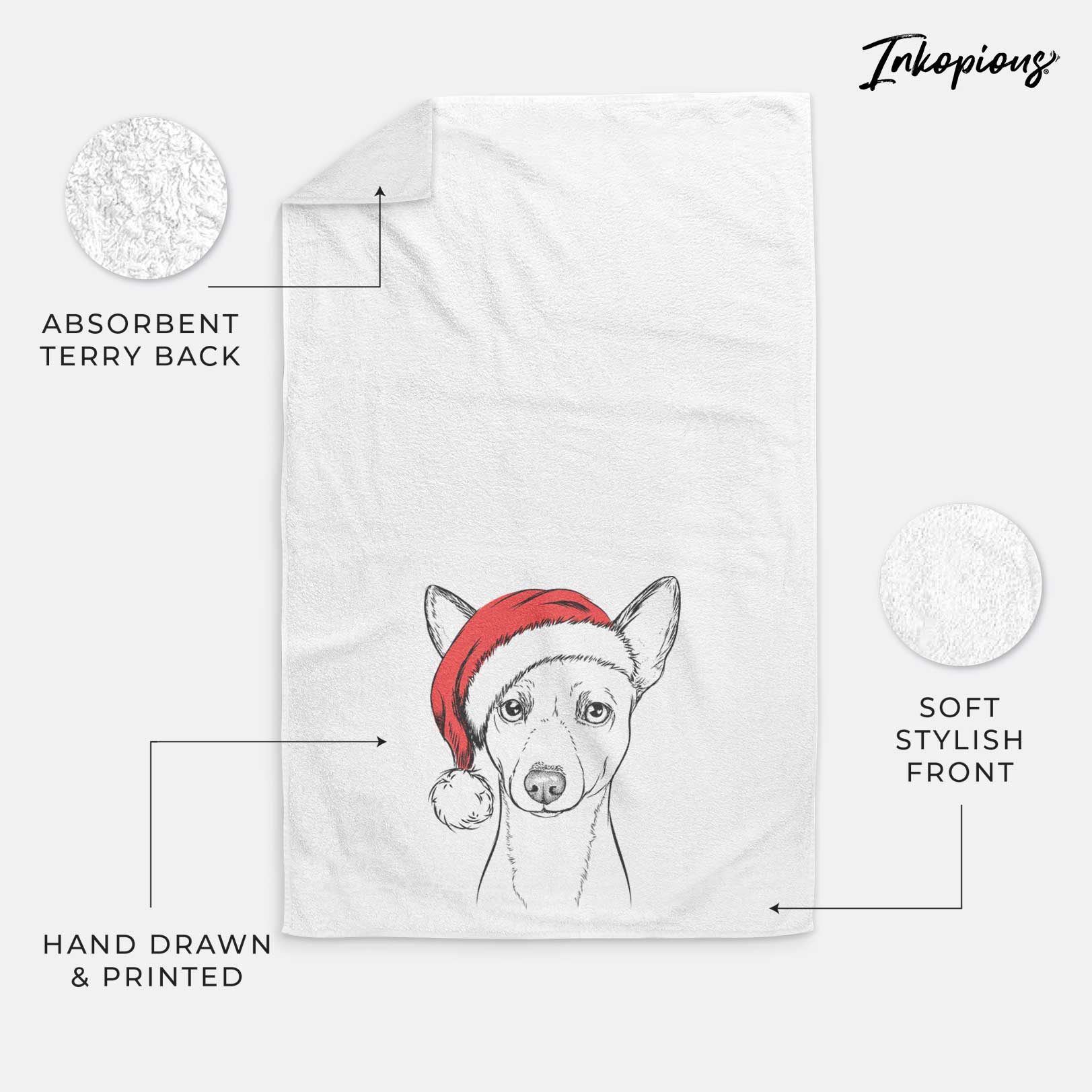 Perry the Portuguese Podengo Decorative Hand Towel