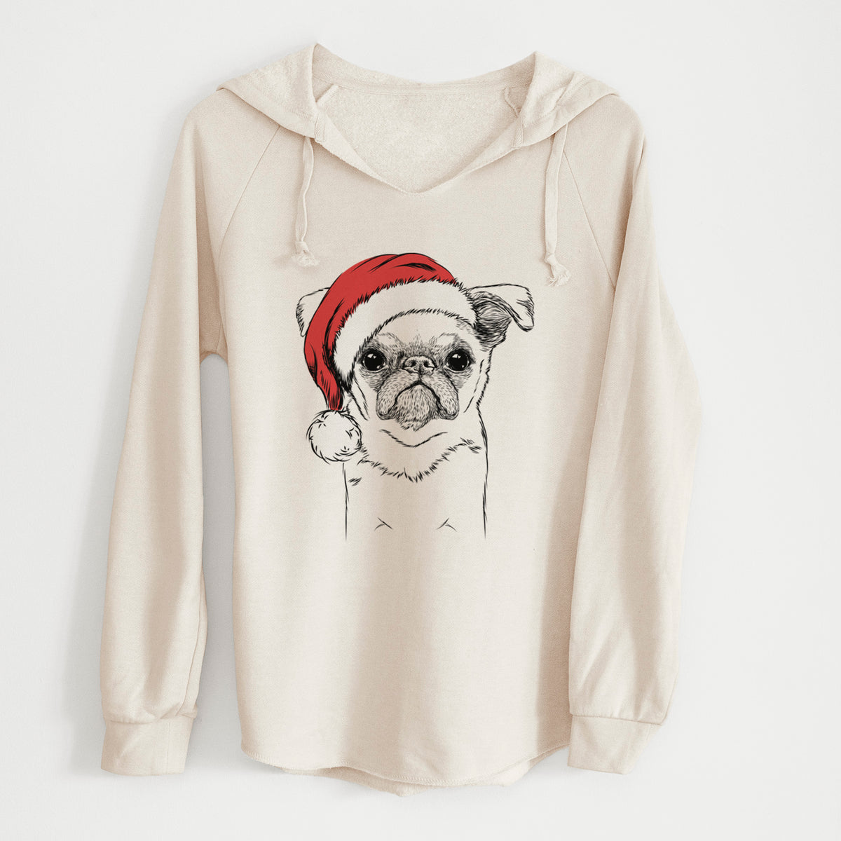 Santa Petit Penny the Brussels Griffon - Cali Wave Hooded Sweatshirt