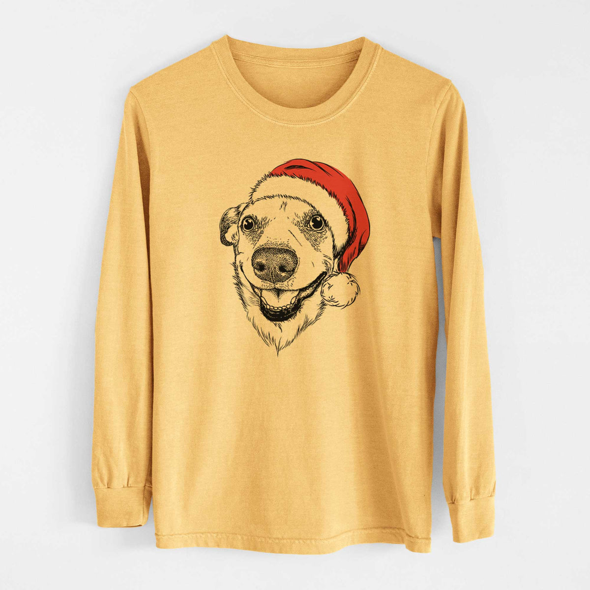 Santa Petrah the Staffy Mix - Heavyweight 100% Cotton Long Sleeve