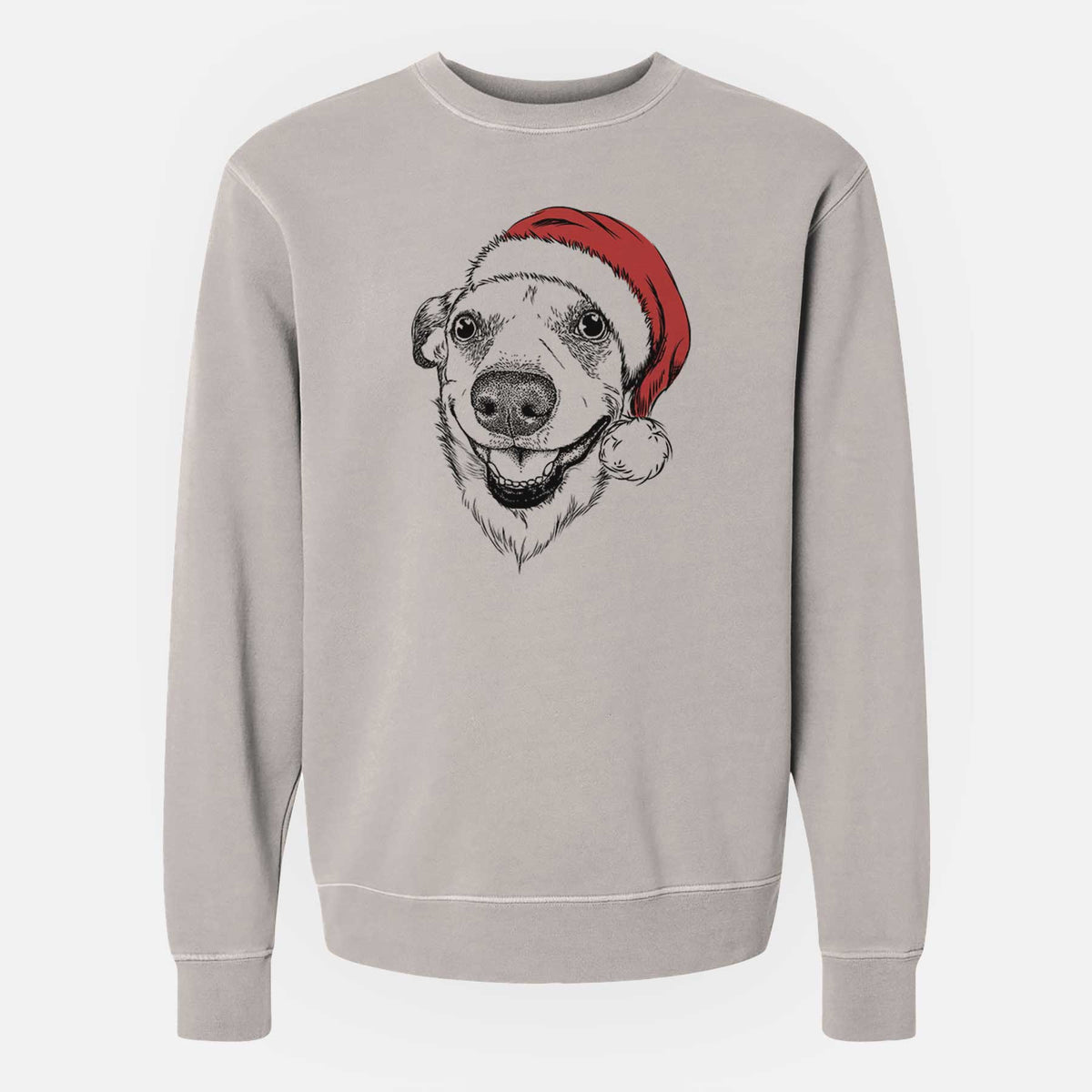 Santa Petrah the Staffy Mix - Unisex Pigment Dyed Crew Sweatshirt