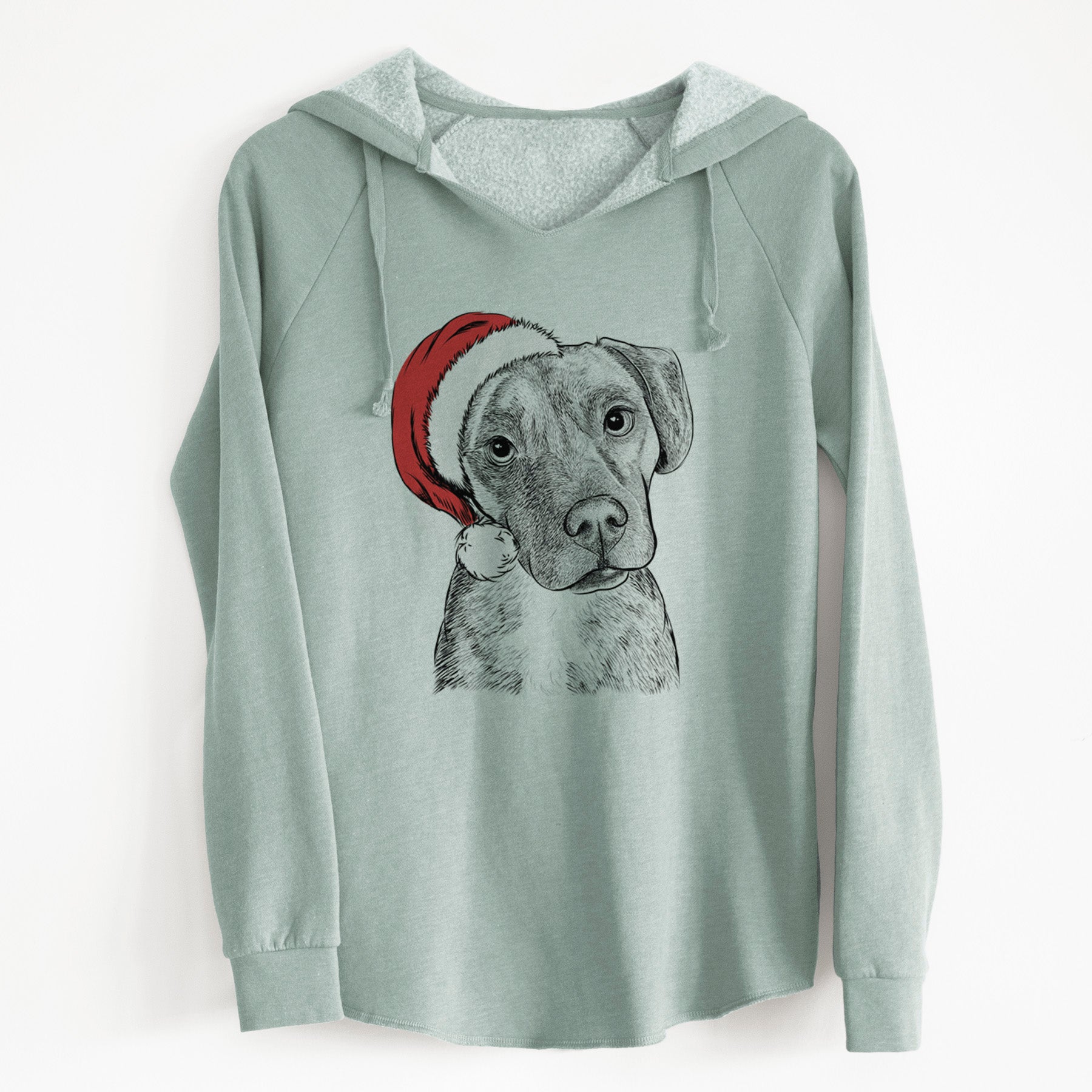 Santa Peyton Manning the Beagle Bulldog Mix - Cali Wave Hooded Sweatshirt