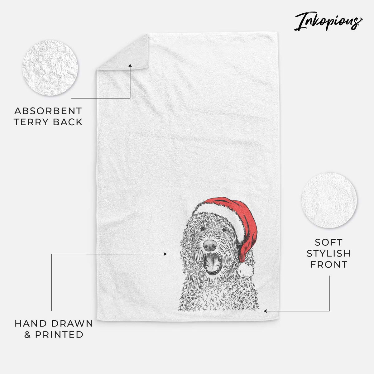 Phillip the Portuguese Water Dog Decorative Hand Towel