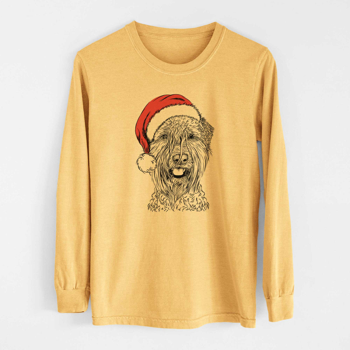 Santa Pierre the Soft Coated Wheaten Terrier - Heavyweight 100% Cotton Long Sleeve