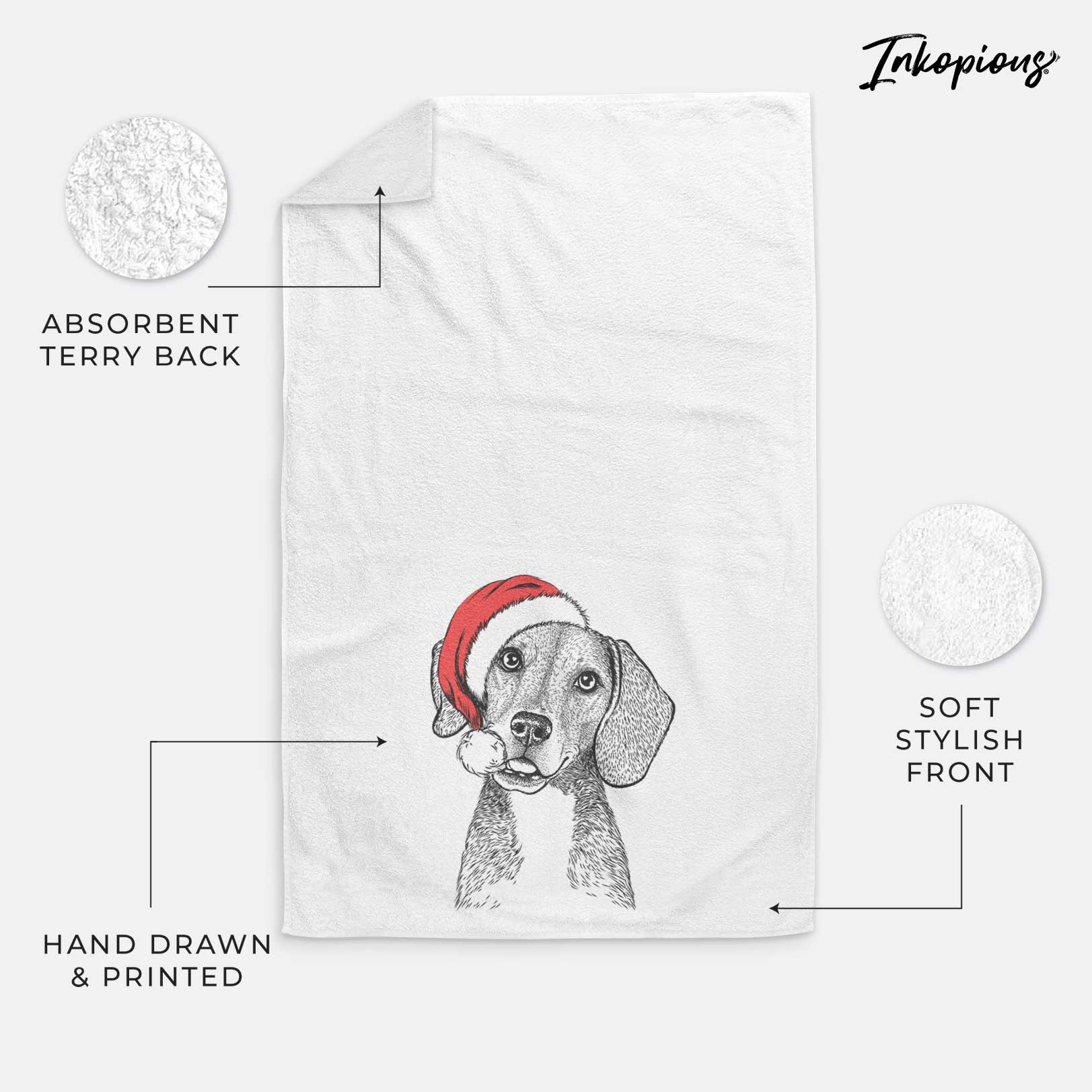 Piggy the Beagle Mix Decorative Hand Towel