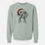 Santa Piggy the Beagle Mix - Unisex Pigment Dyed Crew Sweatshirt